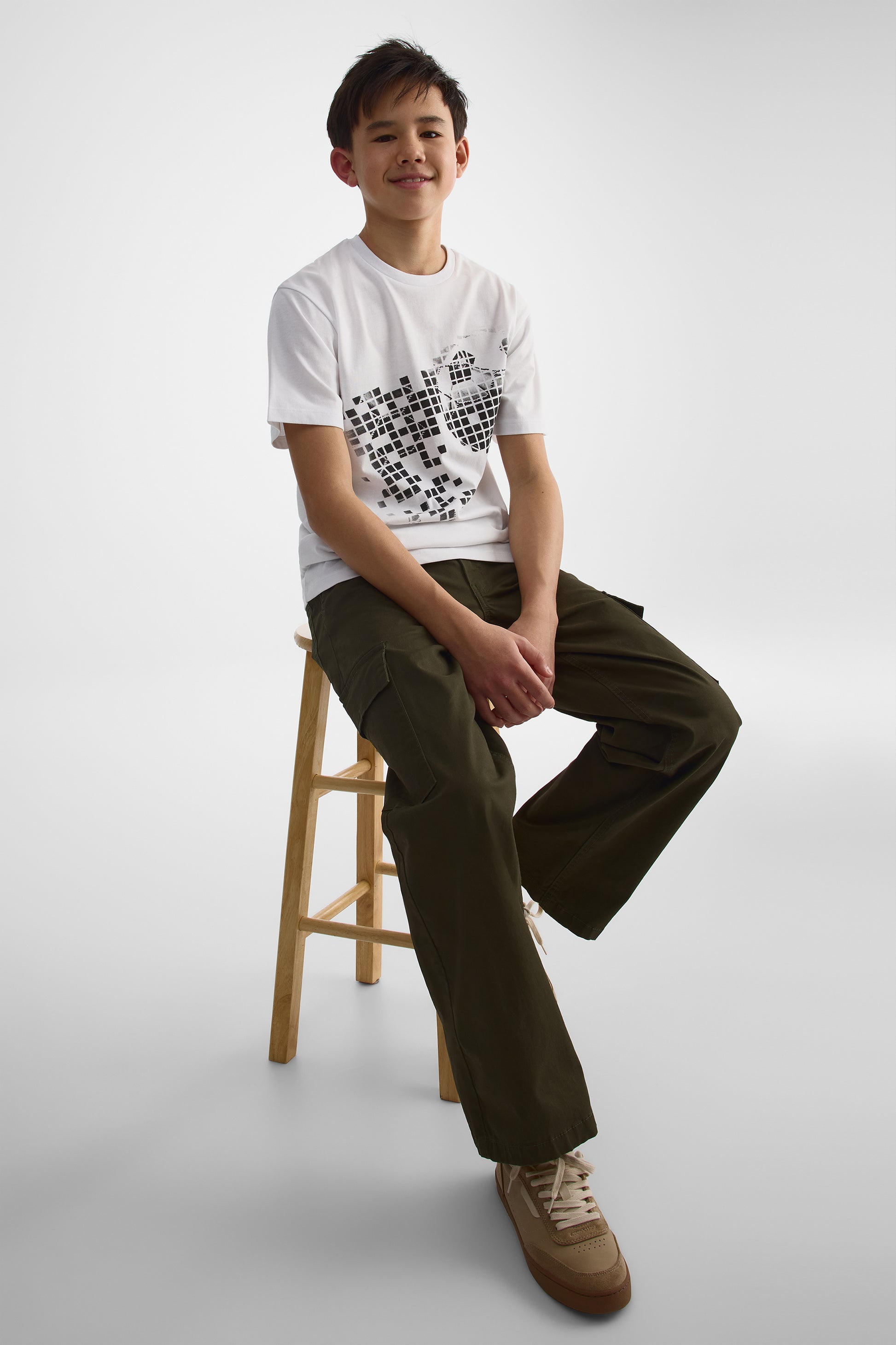 T-shirt à manches courtes - Ado garçon && BLANC