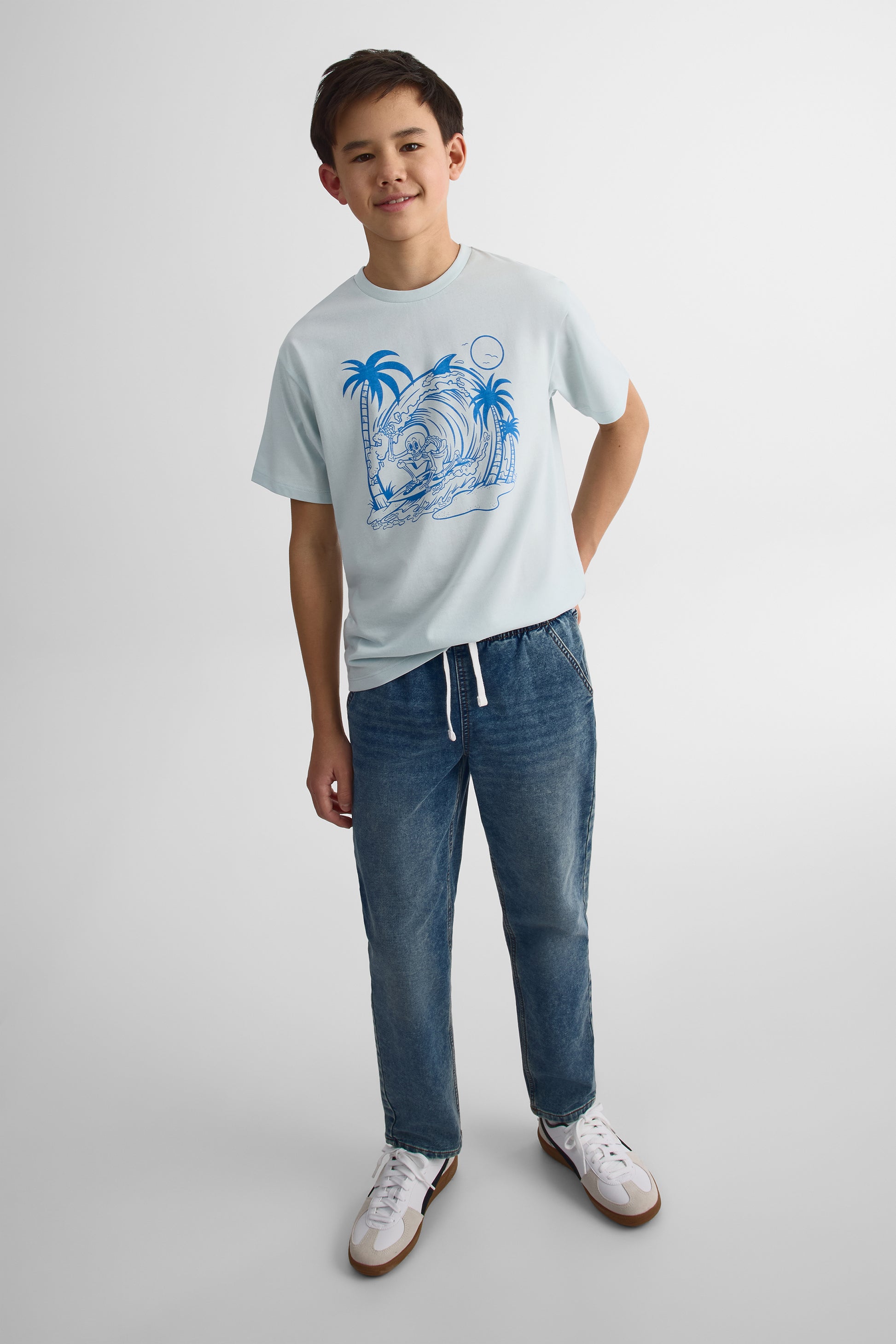 T-shirt à manches courtes - Ado garçon && BLEU