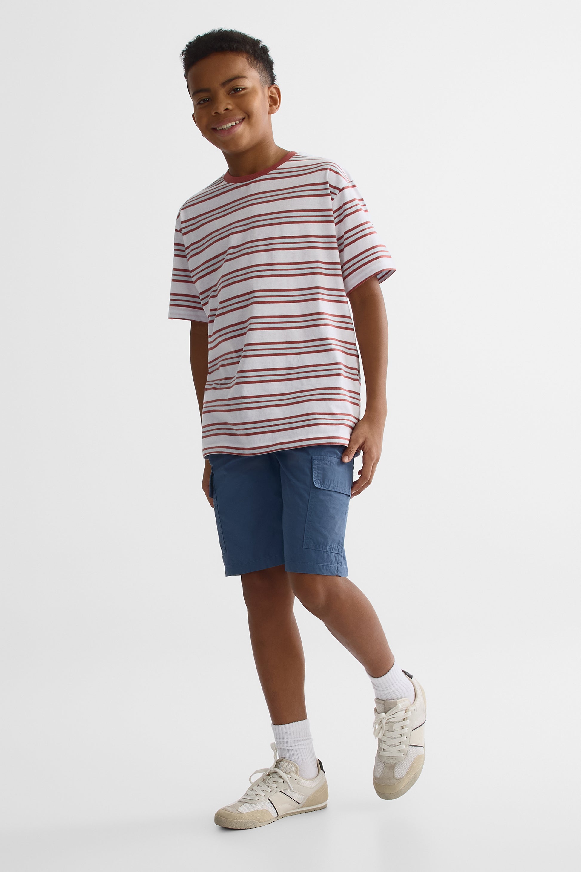 T-shirt à manches courtes - Ado garçon && BLANC MULTI