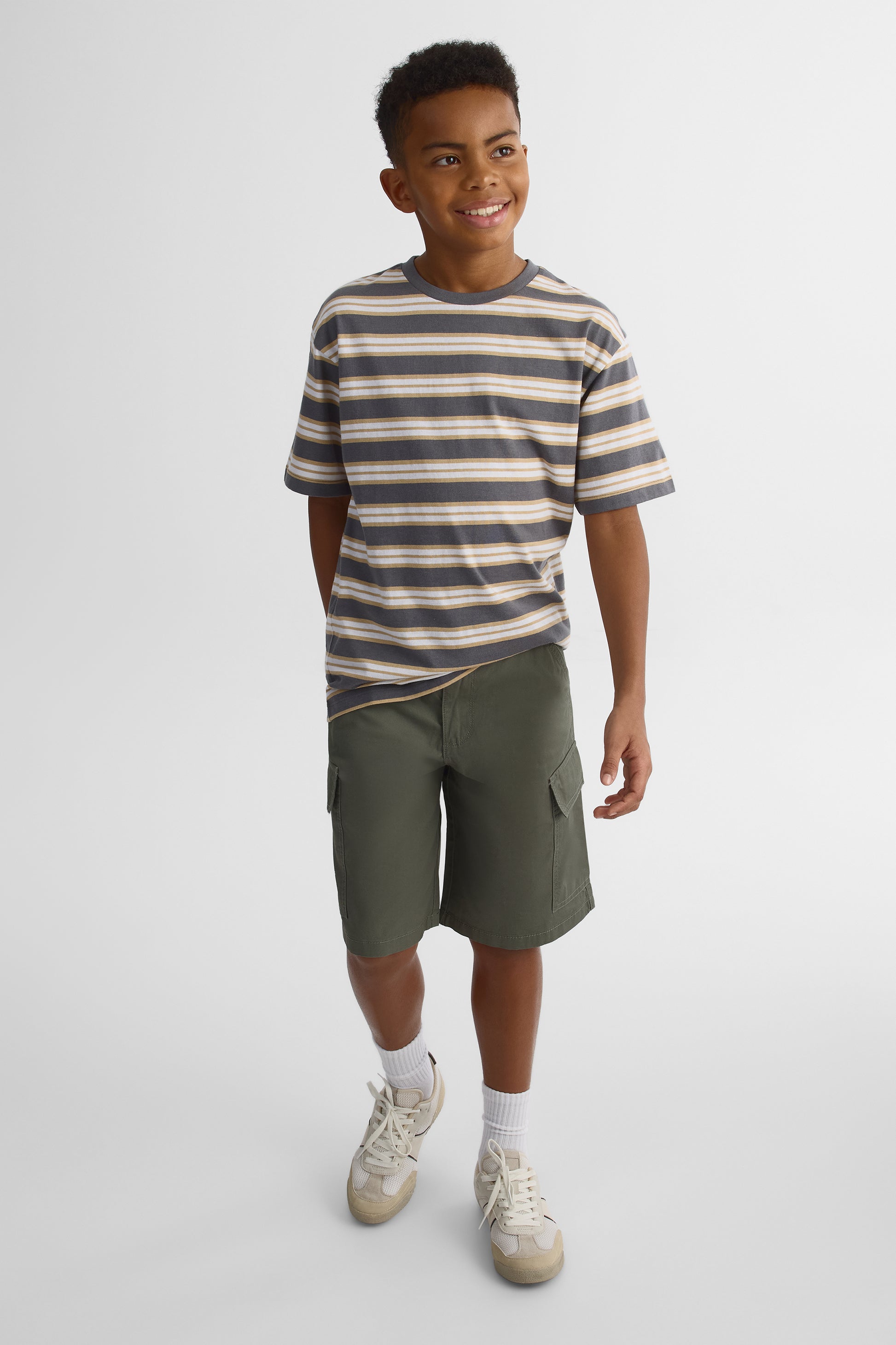 T-shirt à manches courtes - Ado garçon && GRIS MULTI