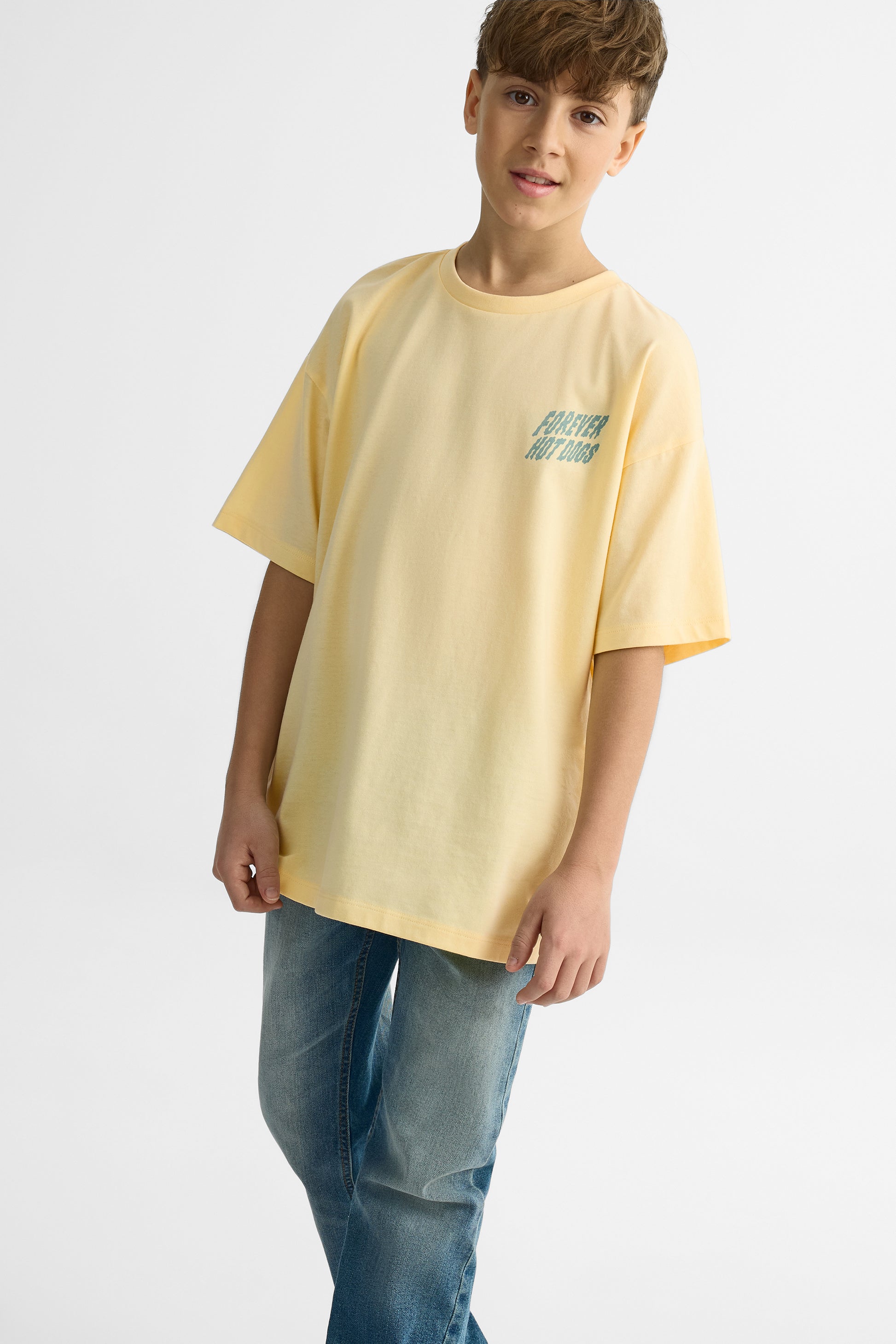 T-shirt à manches courtes - Ado garçon && JAUNE