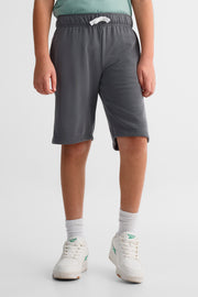 Short ouaté à poches - Ado garçon && NOIR