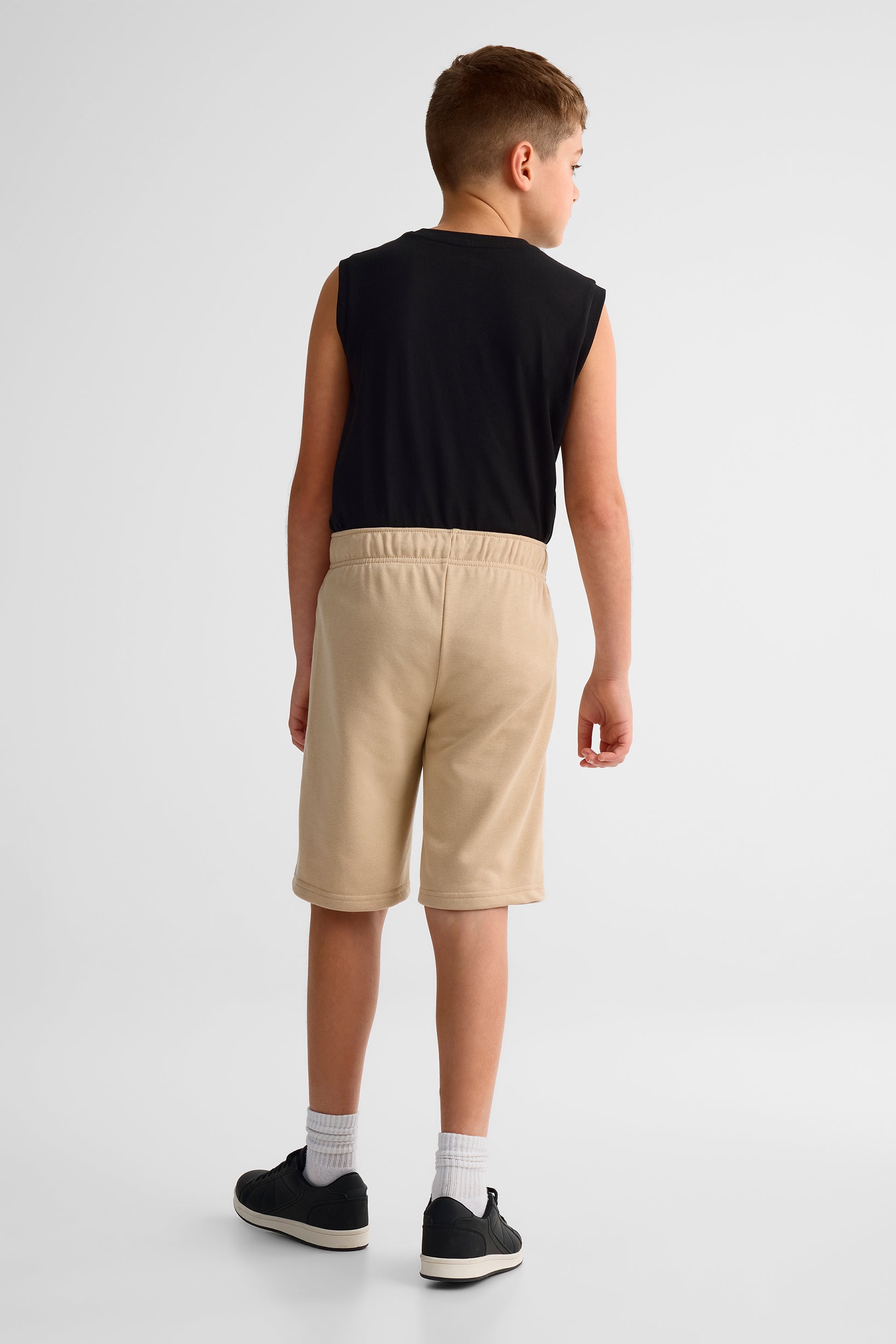 Short ouaté à poches - Ado garçon && KAKI