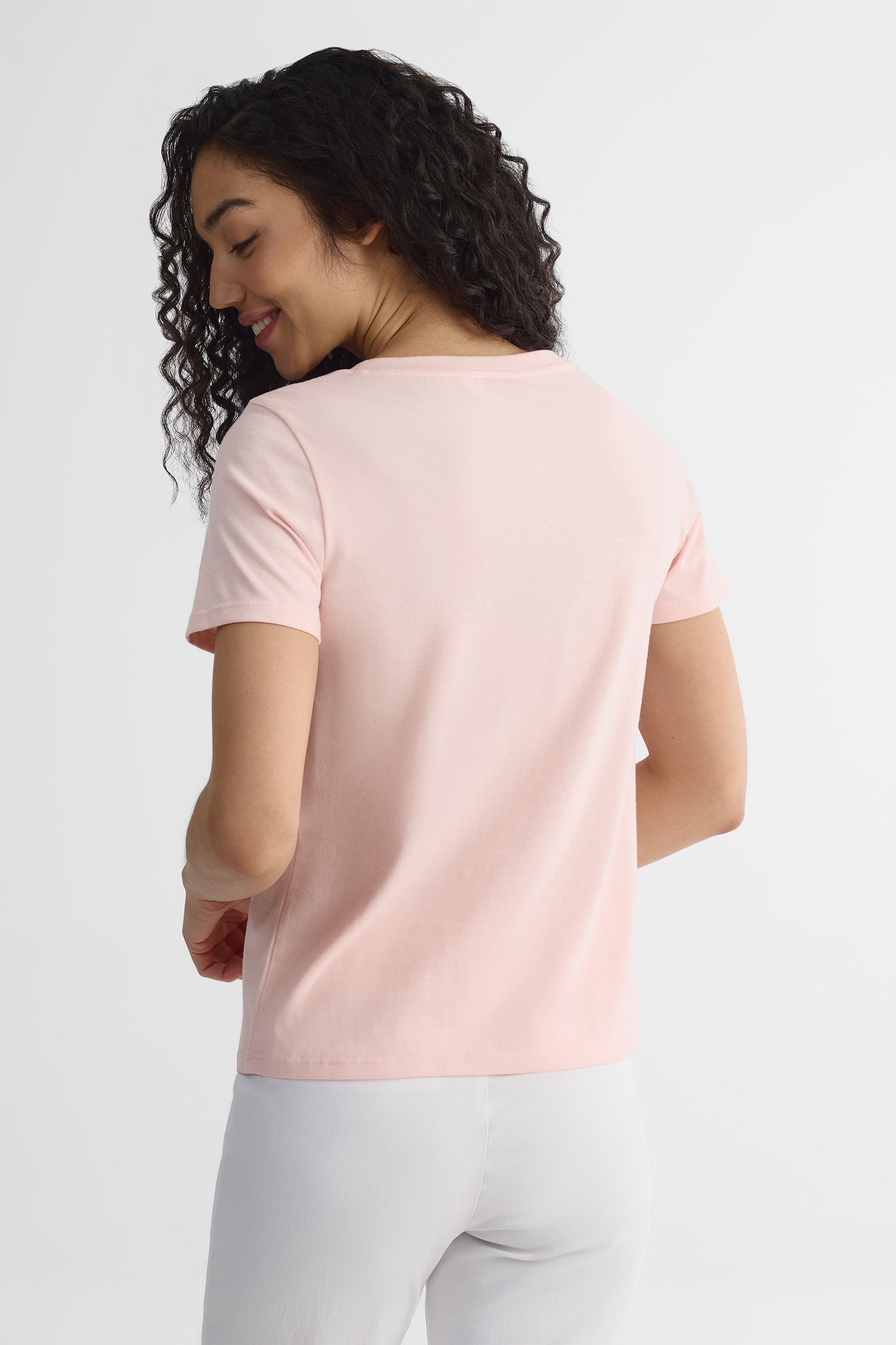 T-shirt col V poche contrastante 2/30$ - Femme && ROSE