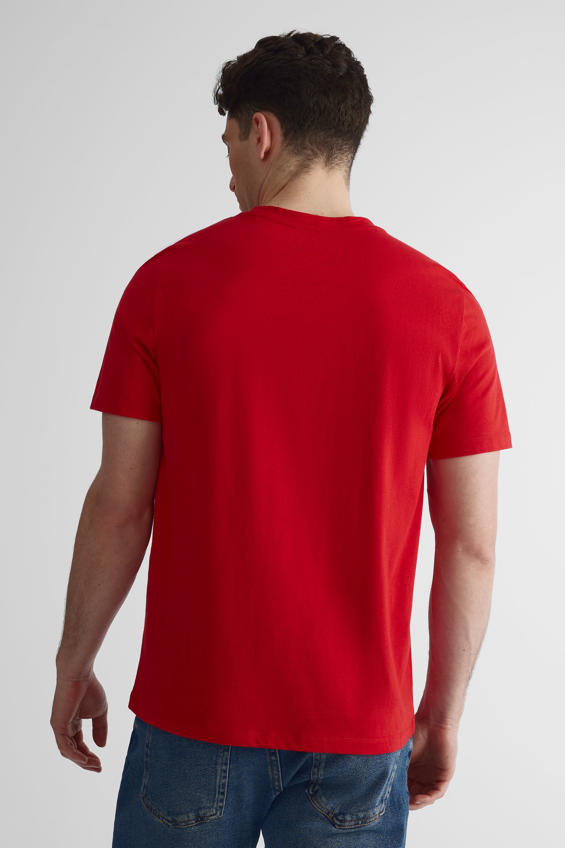 T-shirt col rond poche imprimée 2/30$ - Homme && ROUGE