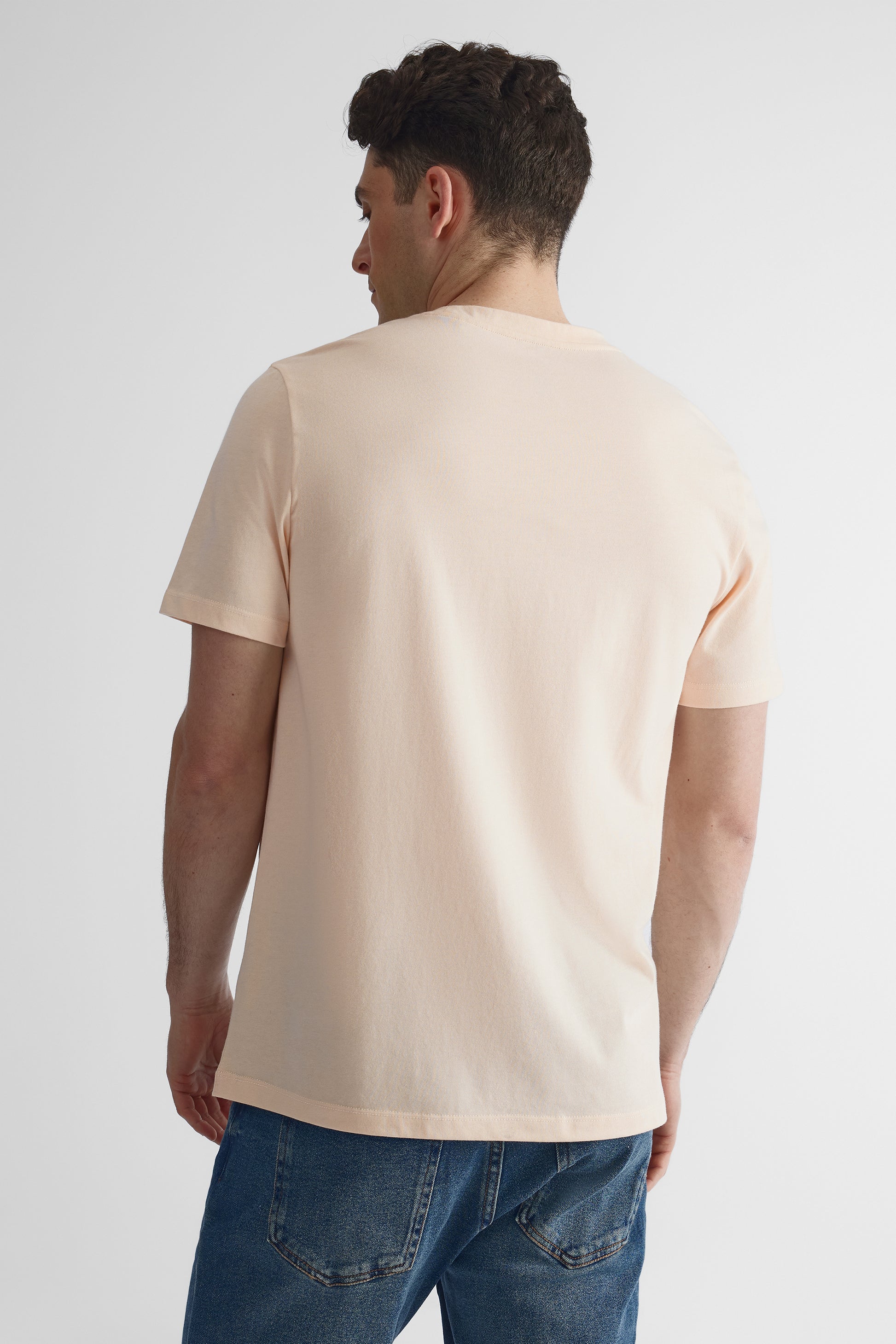 T-shirt col rond poche imprimée 2/30$ - Homme && BEIGE
