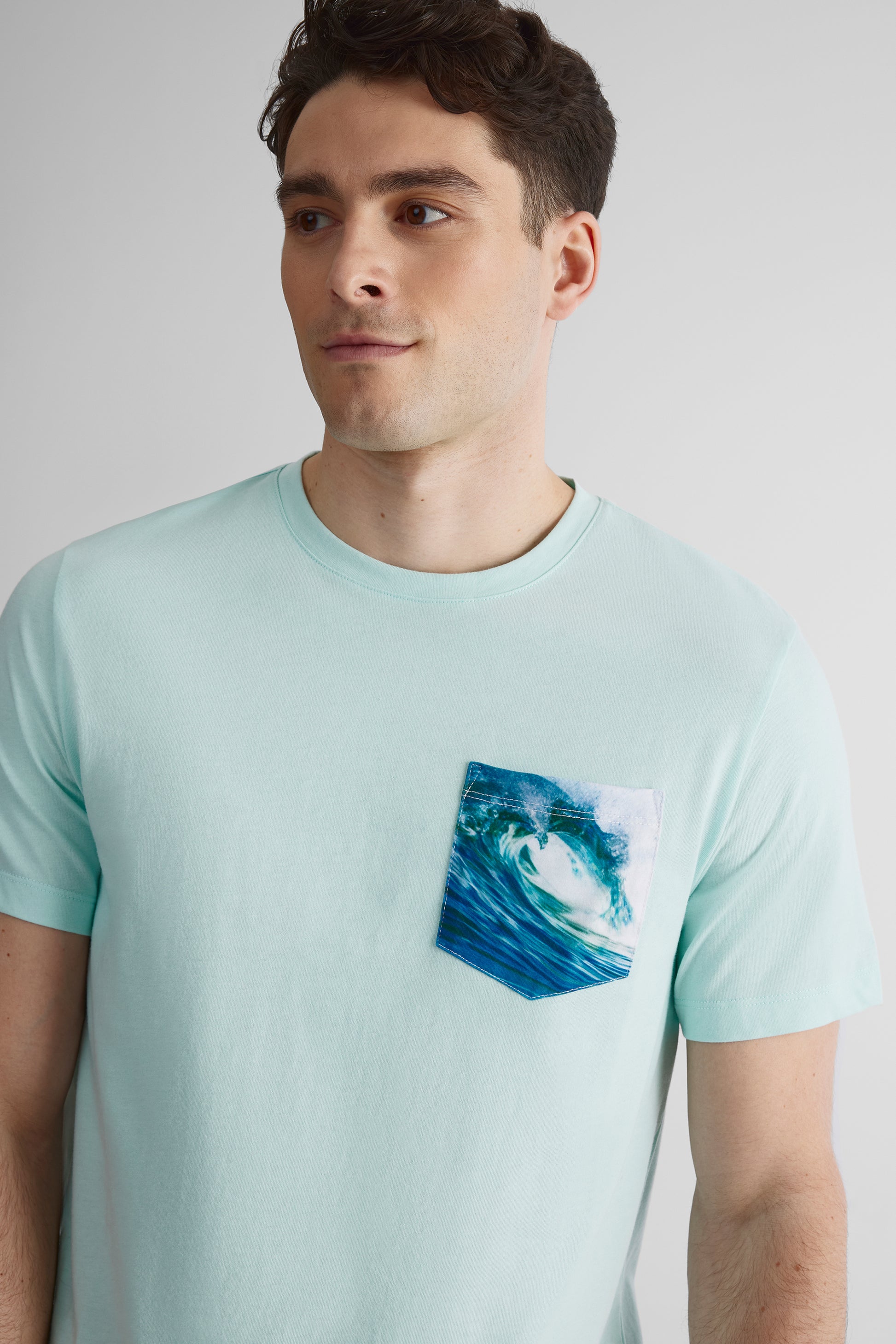 T-shirt col rond poche imprimée 2/30$ - Homme && SARCELLE