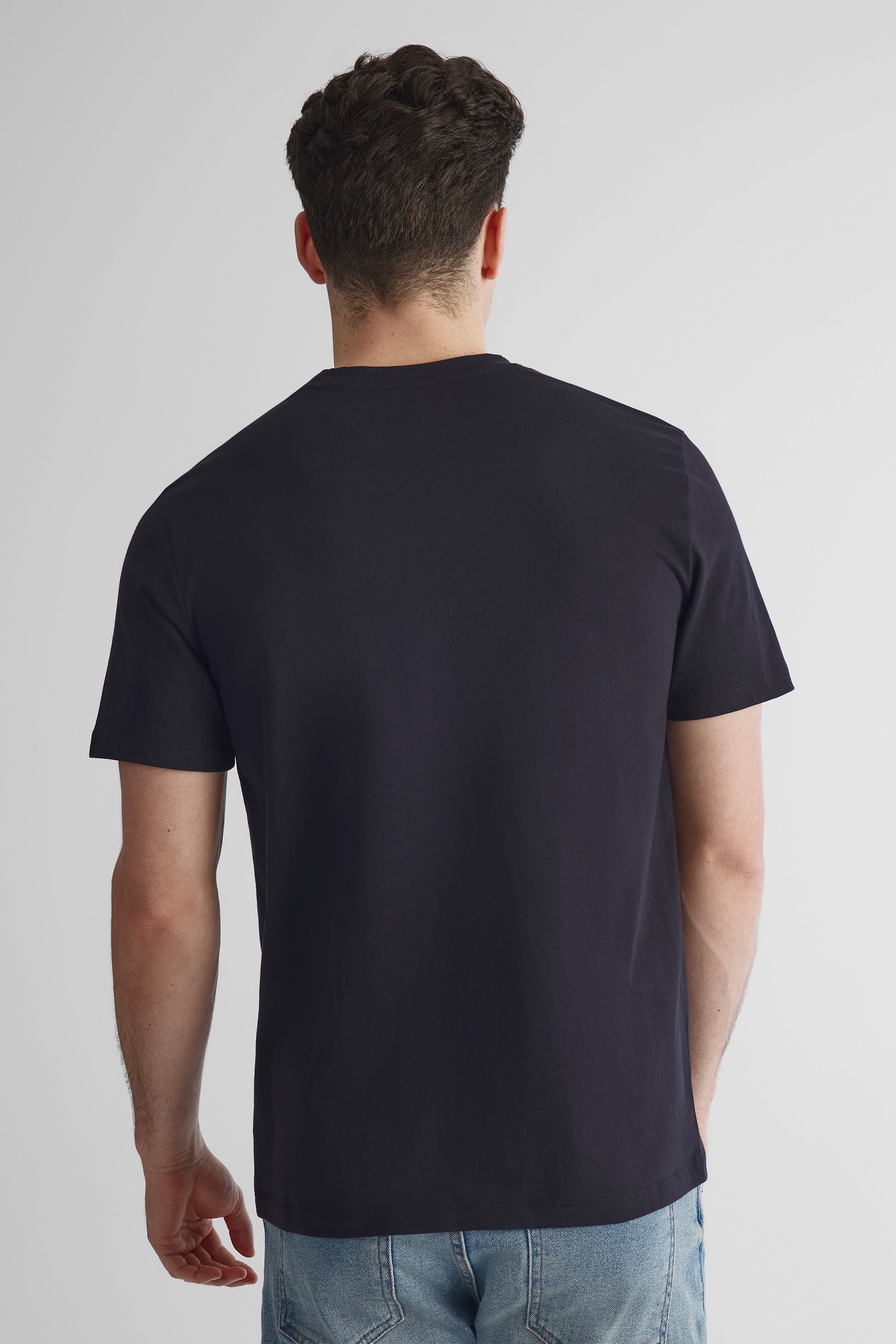 T-shirt col rond poche graphique 2/30$ - Homme && NOIR