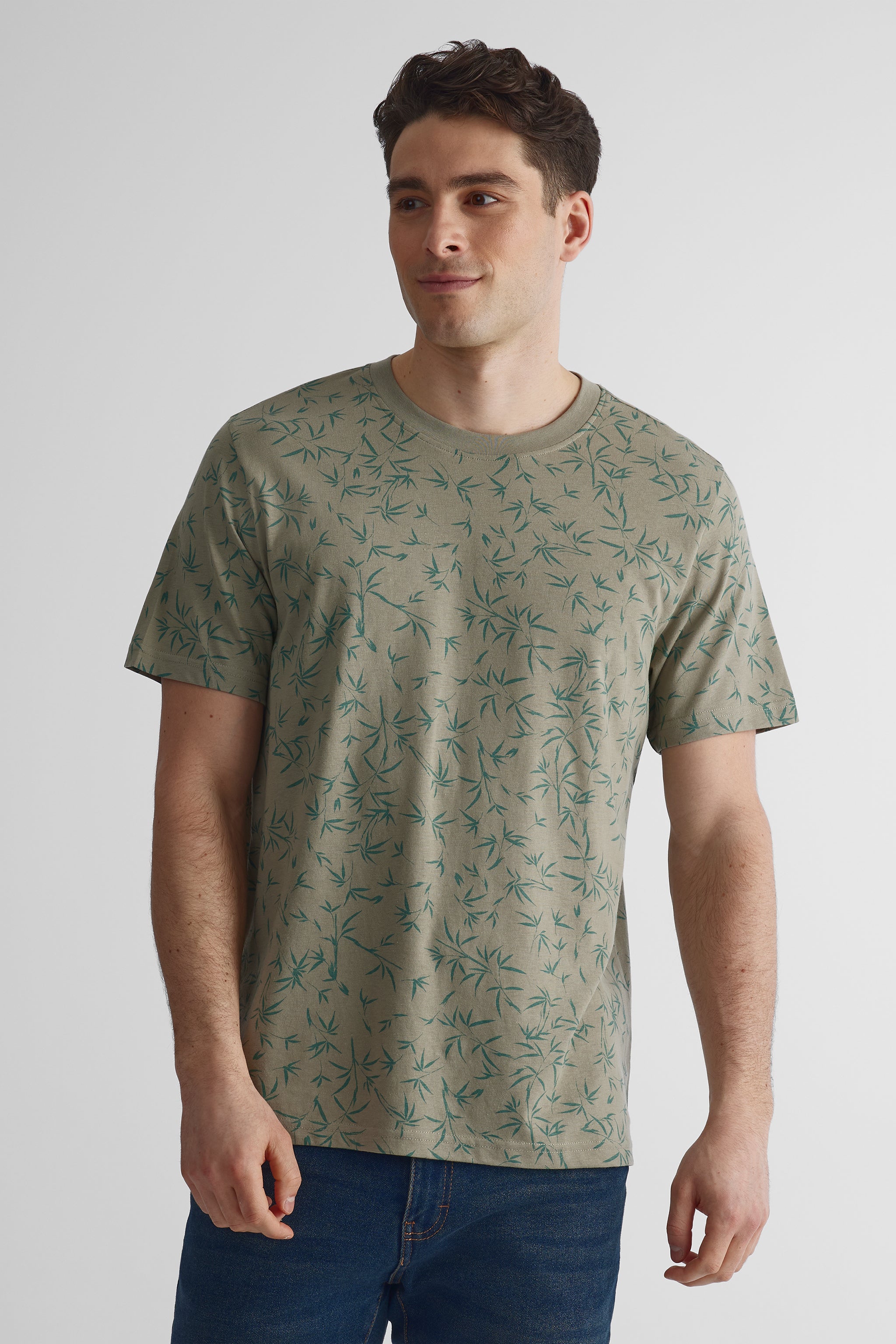 T-shirt col rond imprimé intégral 2/30$ - Homme && GRIS MULTI