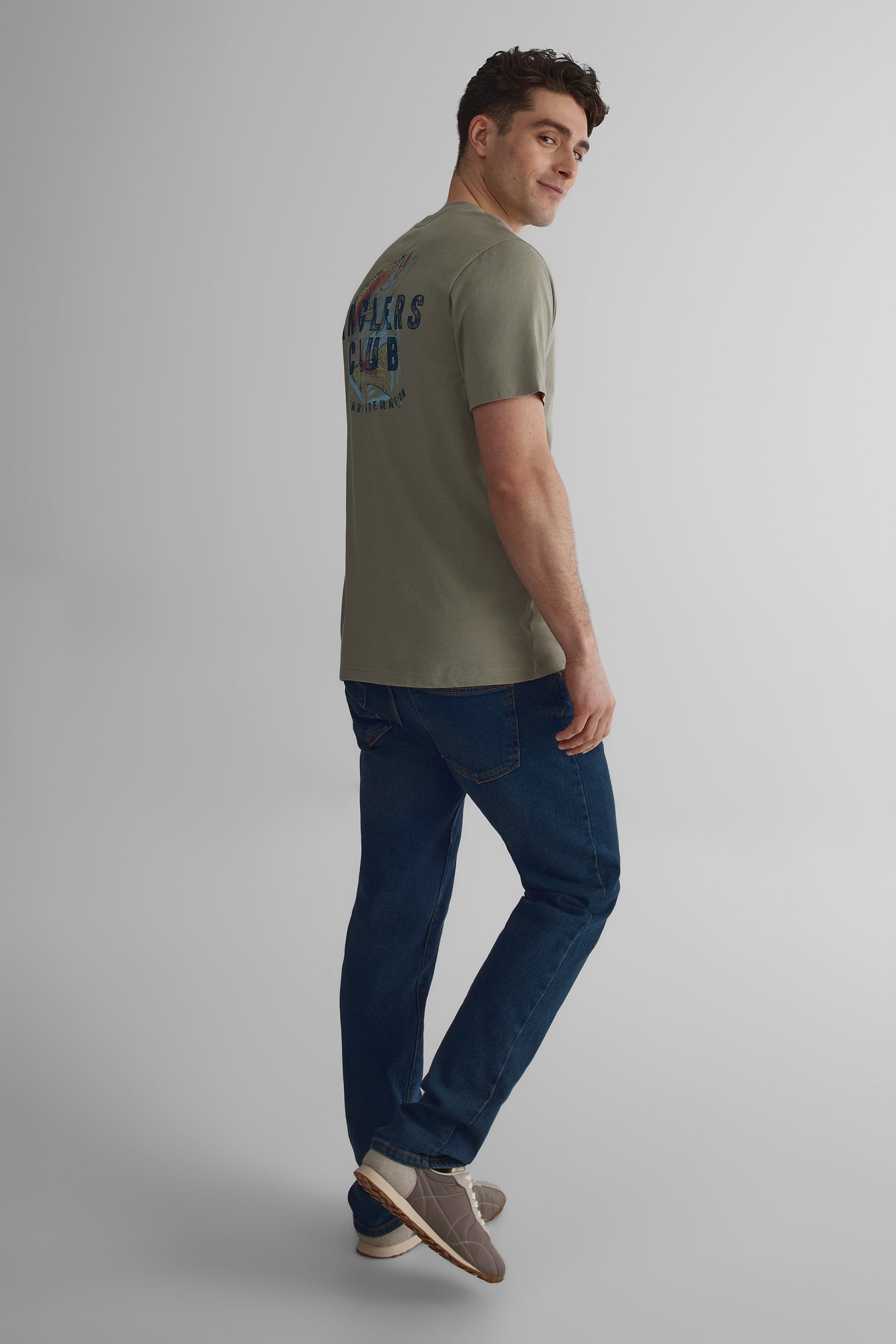 T-shirt graphique devant et dos 2/30$ - Homme && GRIS