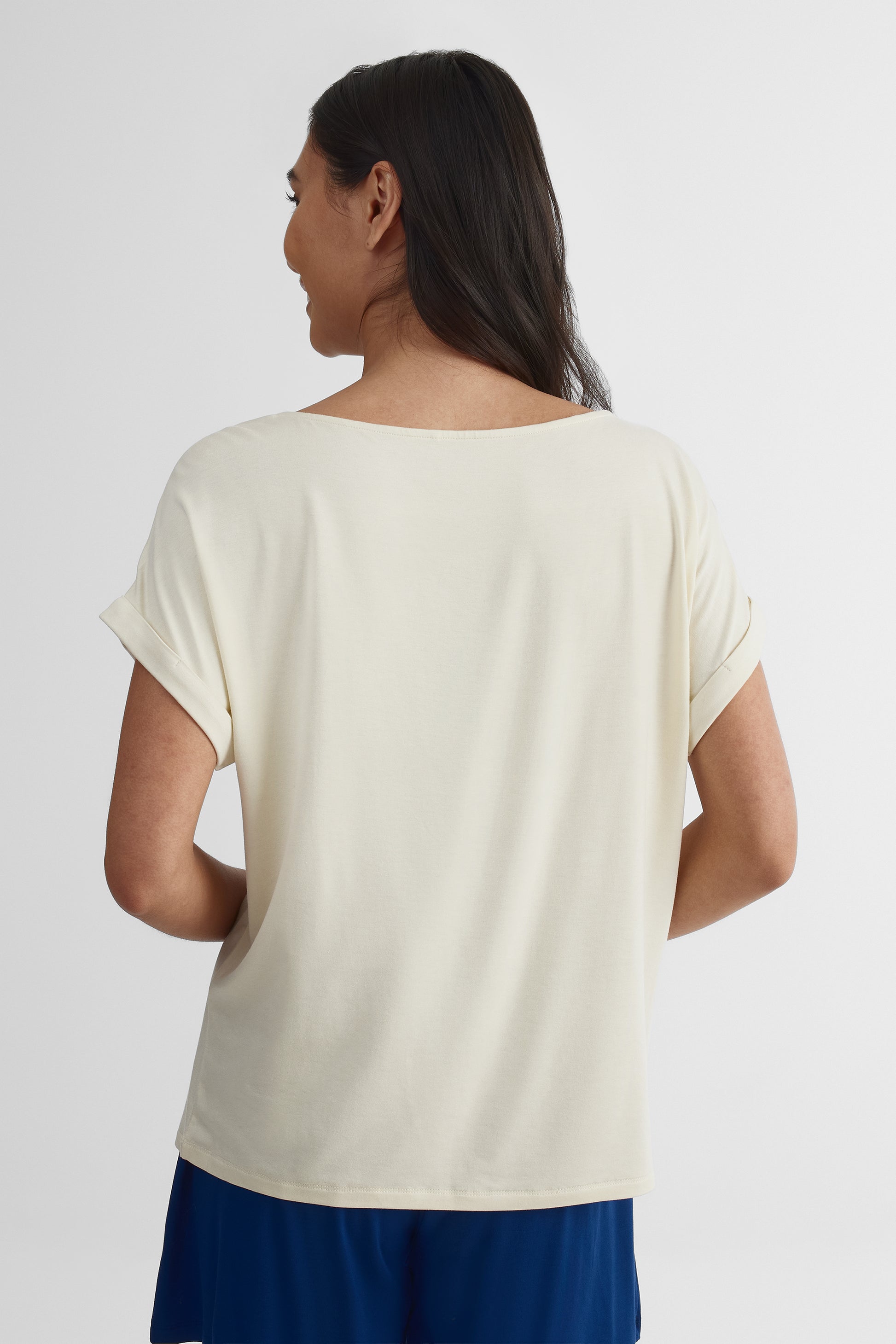 T-shirt dolman col bateau coupe ample - Femme && JAUNE