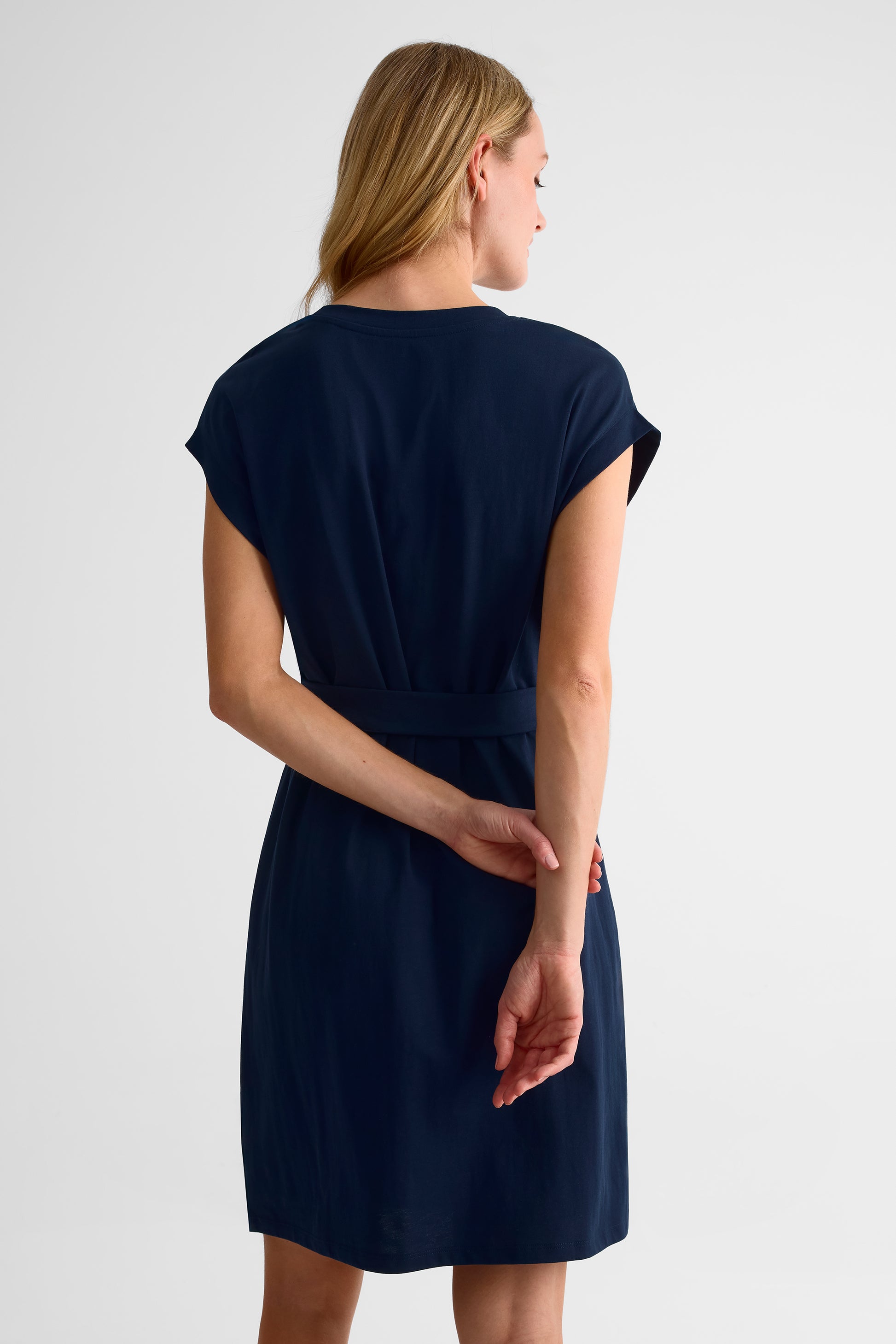 Robe dolman coupe droite avec ceinture - Femme && MARIN
