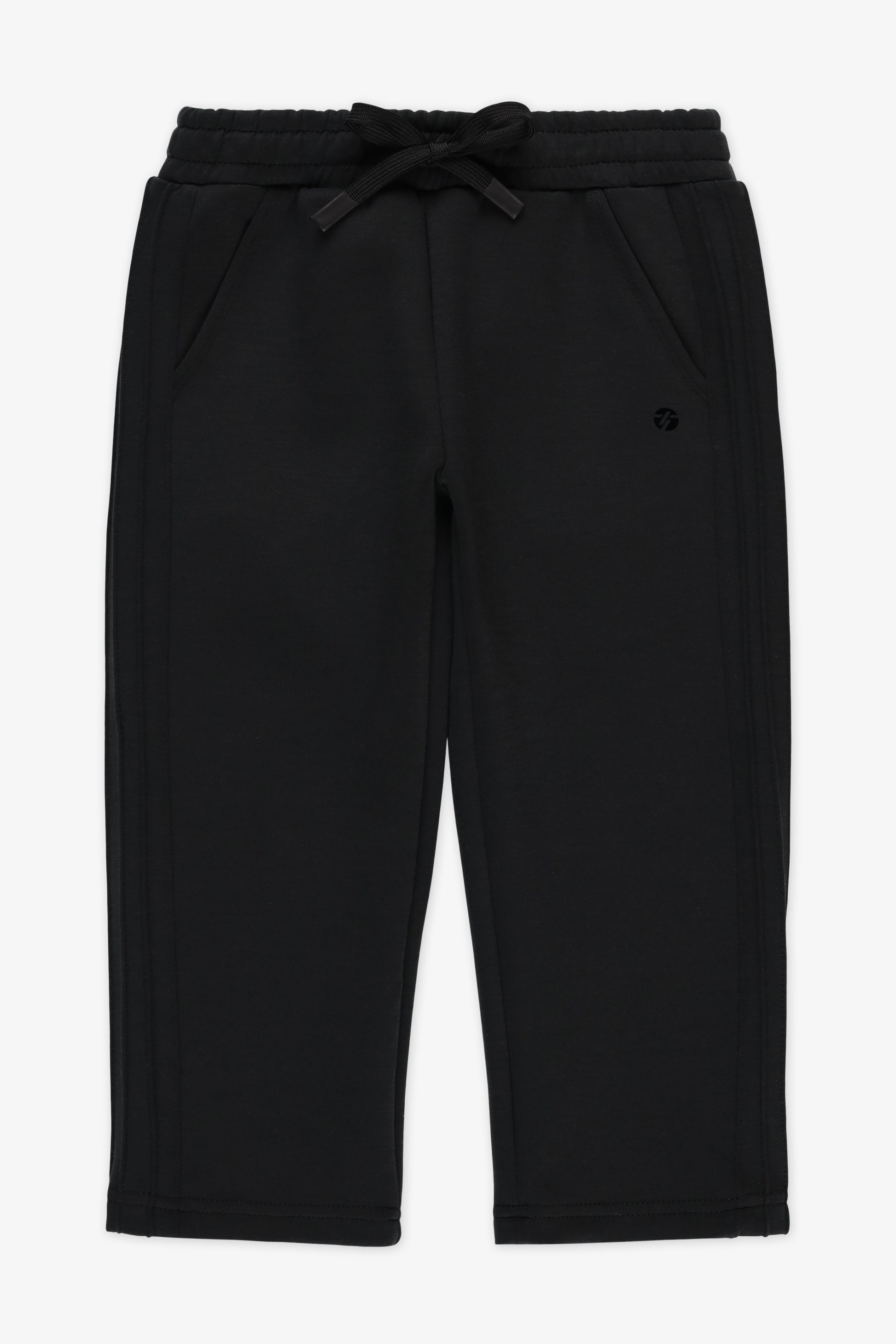 Pantalon jambe large - Enfant fille && NOIR