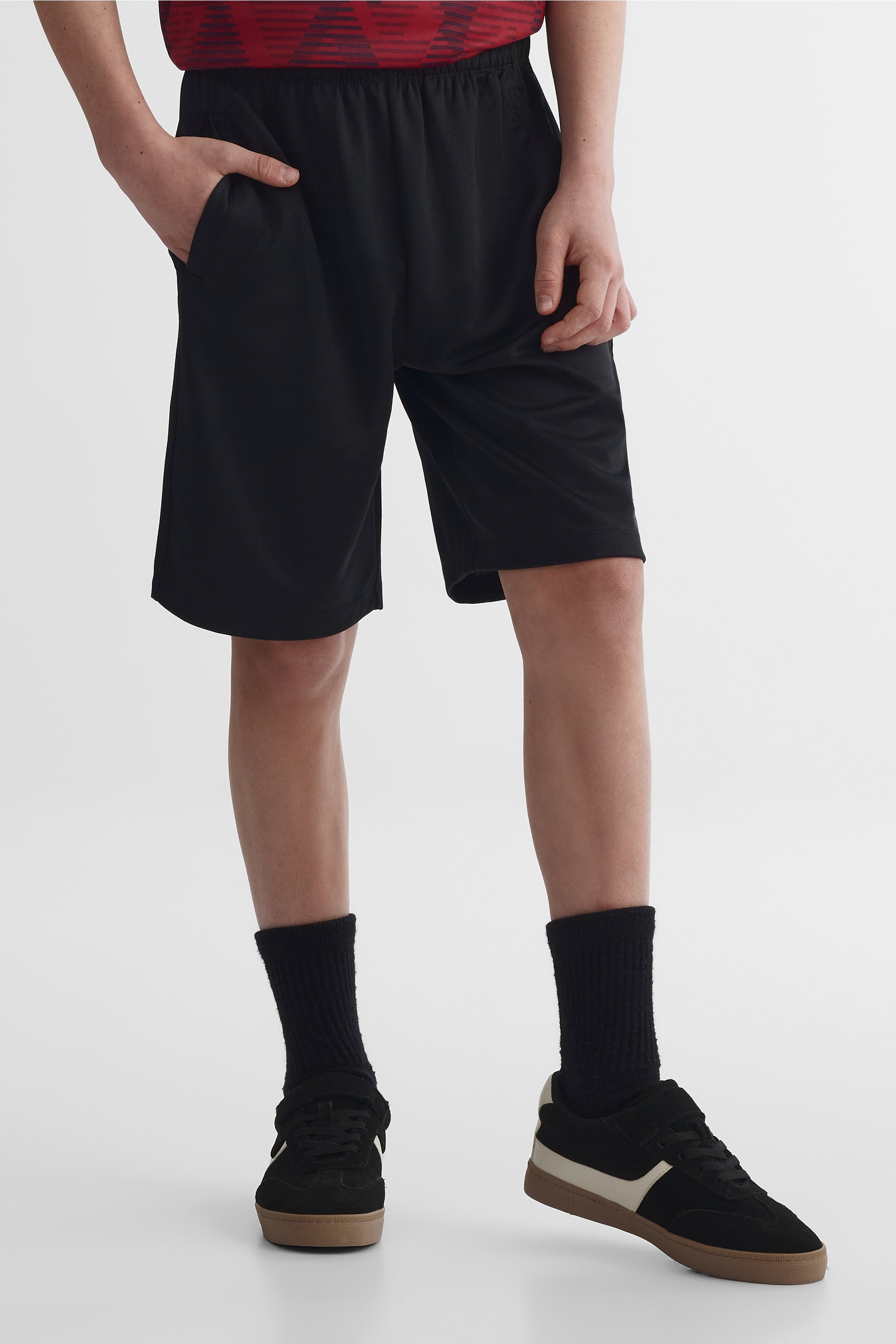 Short jambe droite - Ado garçon && NOIR