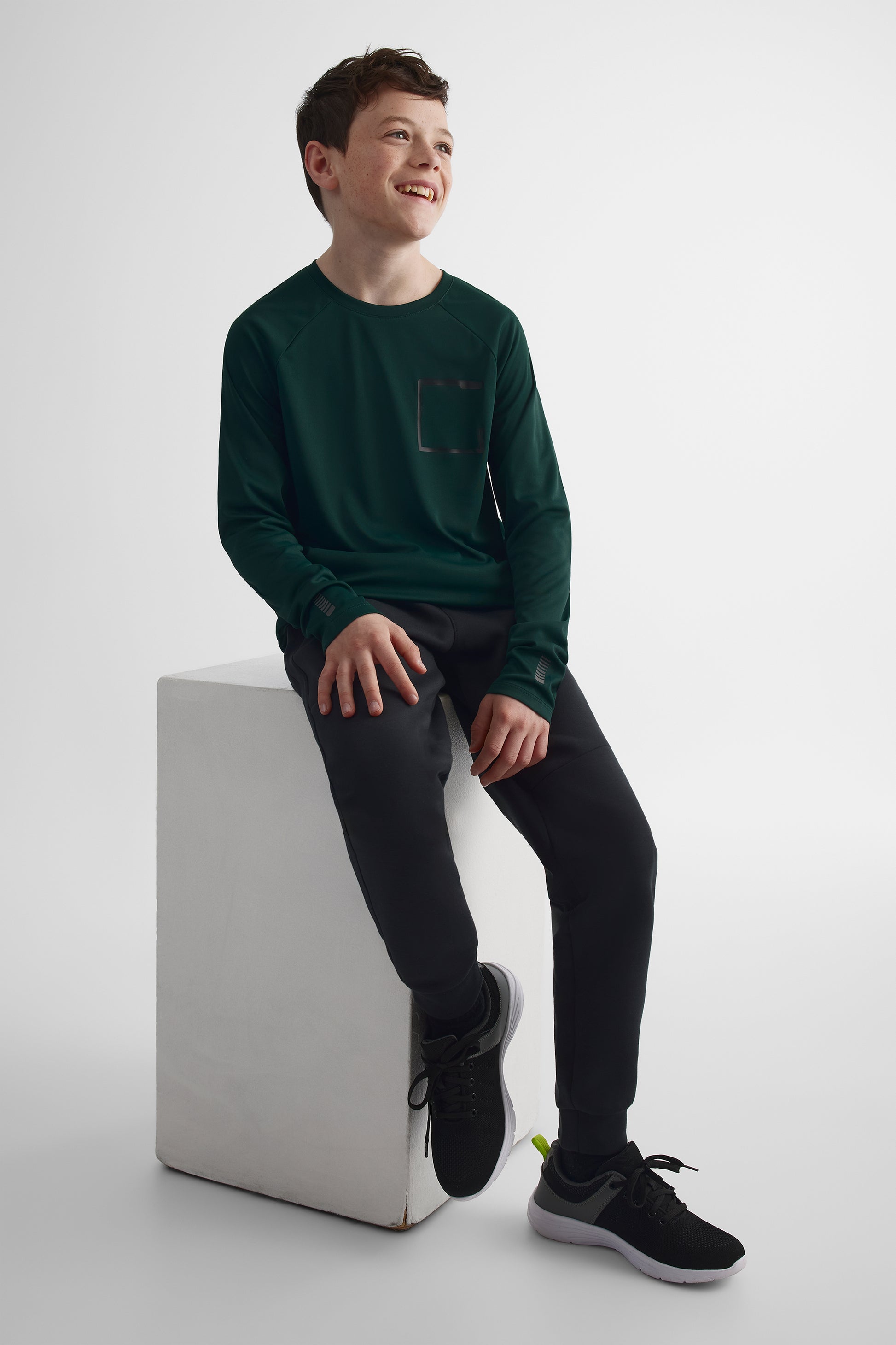 Pantalon sport jogger - Ado garçon && NOIR