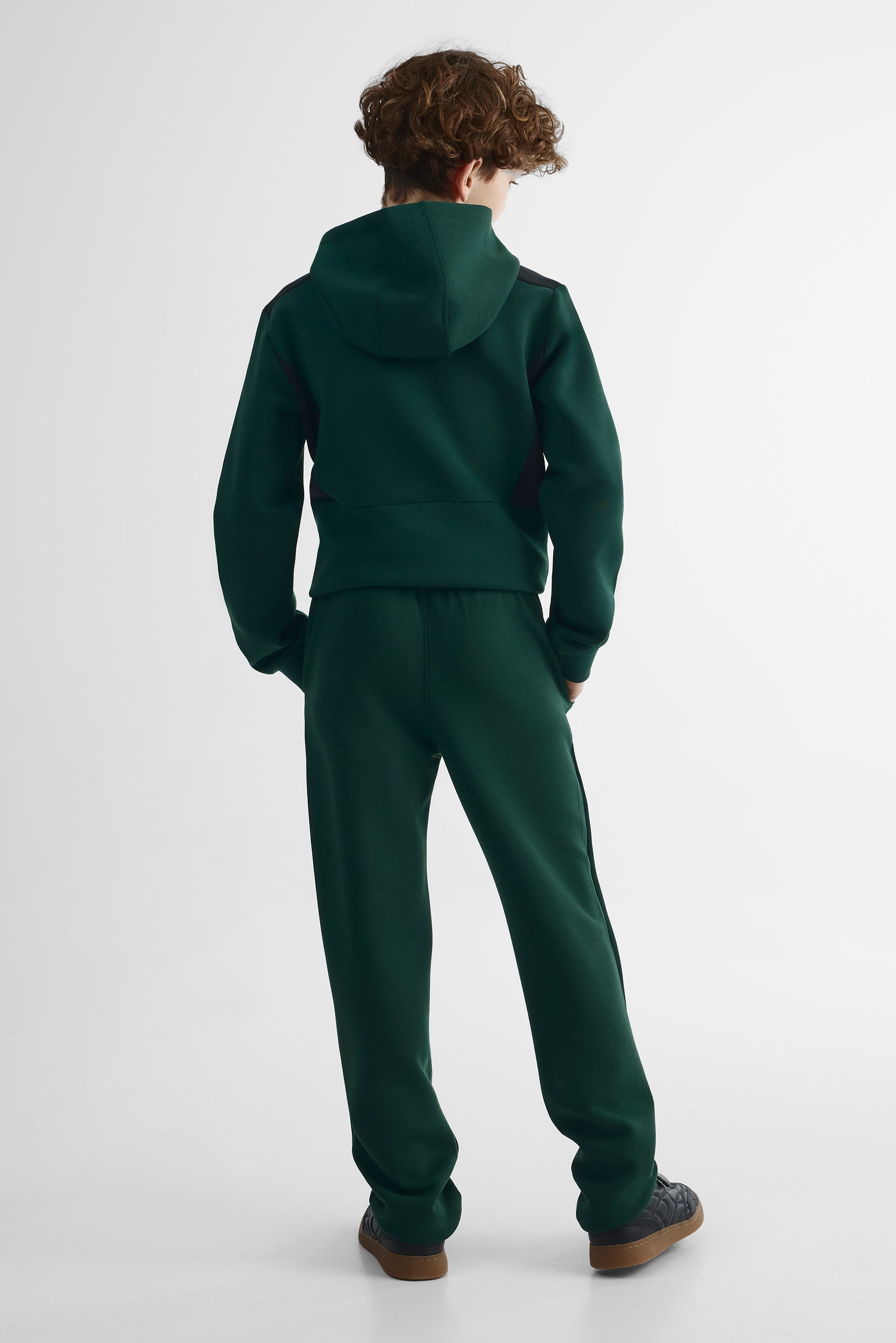 Pantalon sport jambe droite - Ado garçon && VERT FONCE