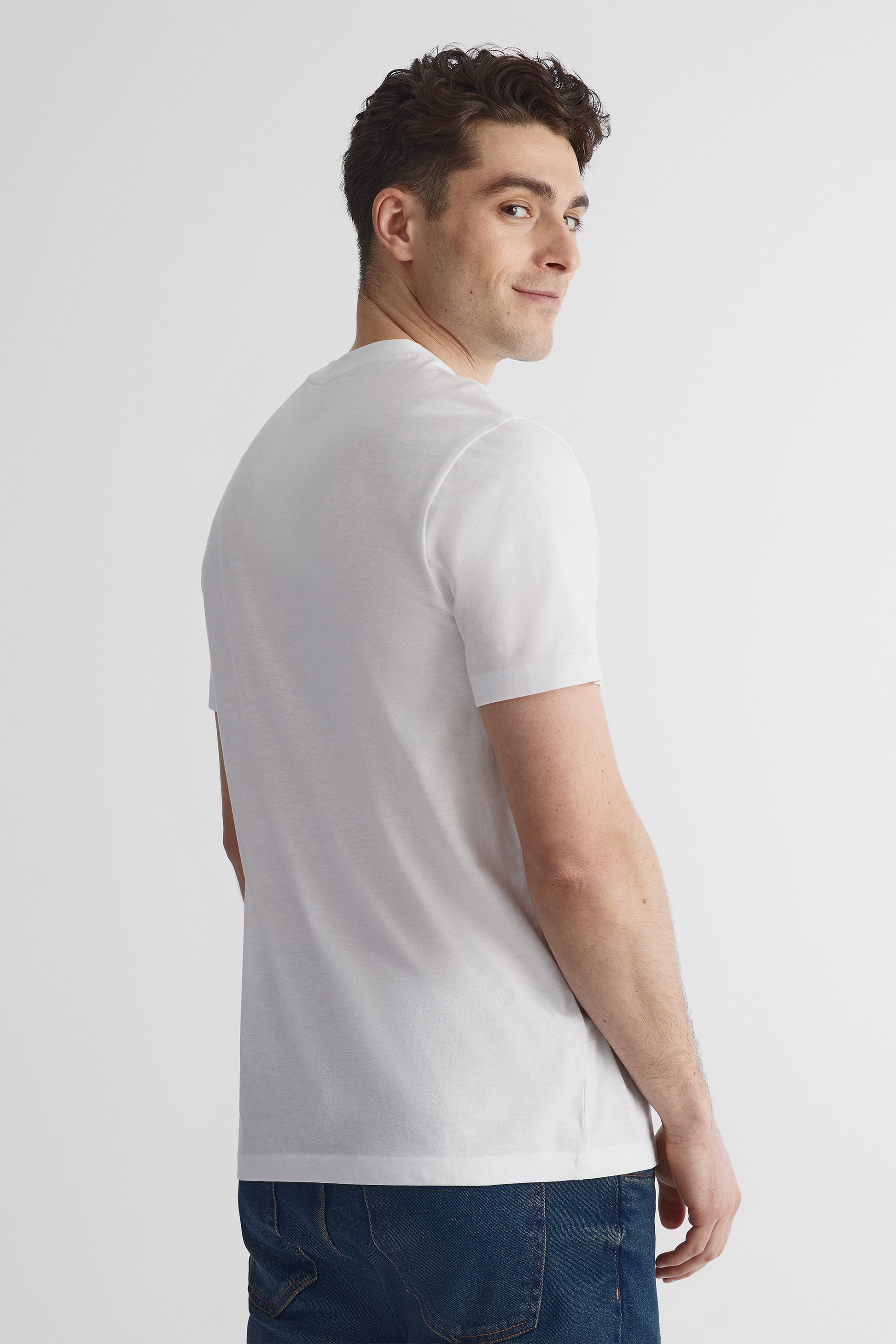 T-shirt graphique à col rond 2/30$ - Homme && BLANC