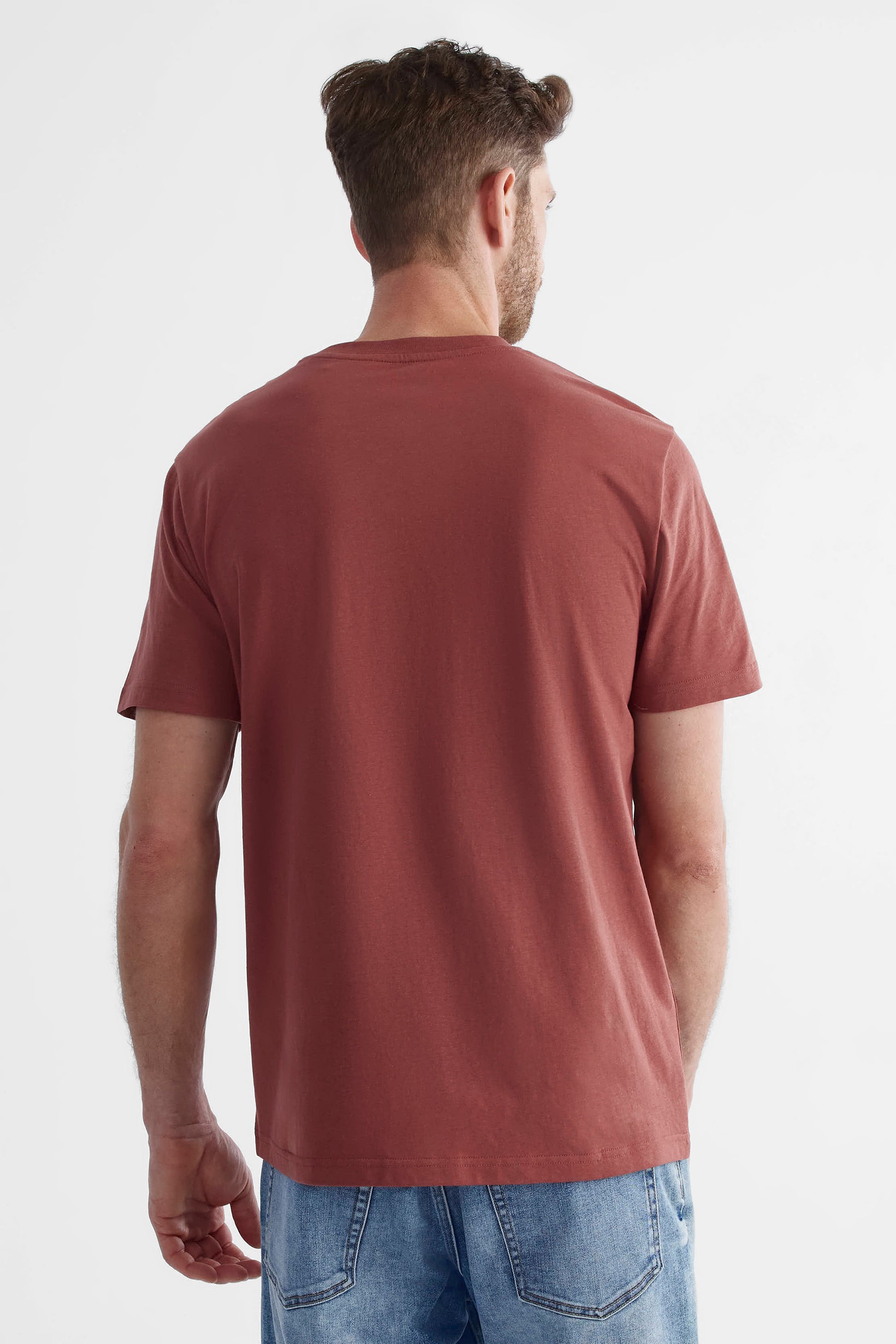 T-shirt graphique à col rond 2/30$ - Homme && ROUGE