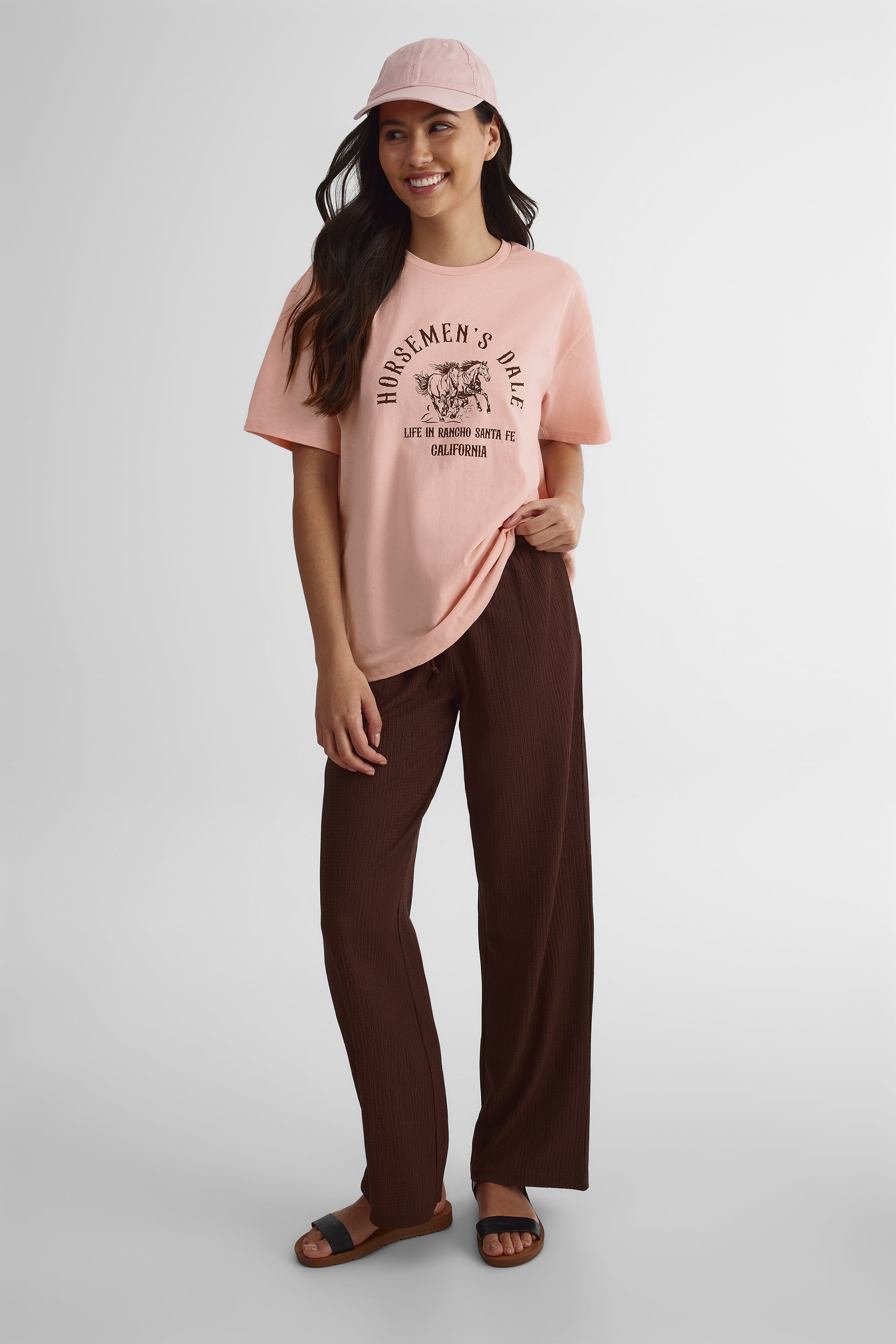 T-shirt graphique col rond 2/30$ - Femme && ROSE