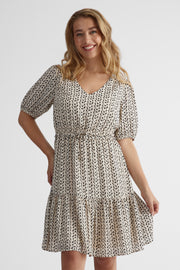 Robe à imprimé intégral - Femme && BEIGE/MULTI