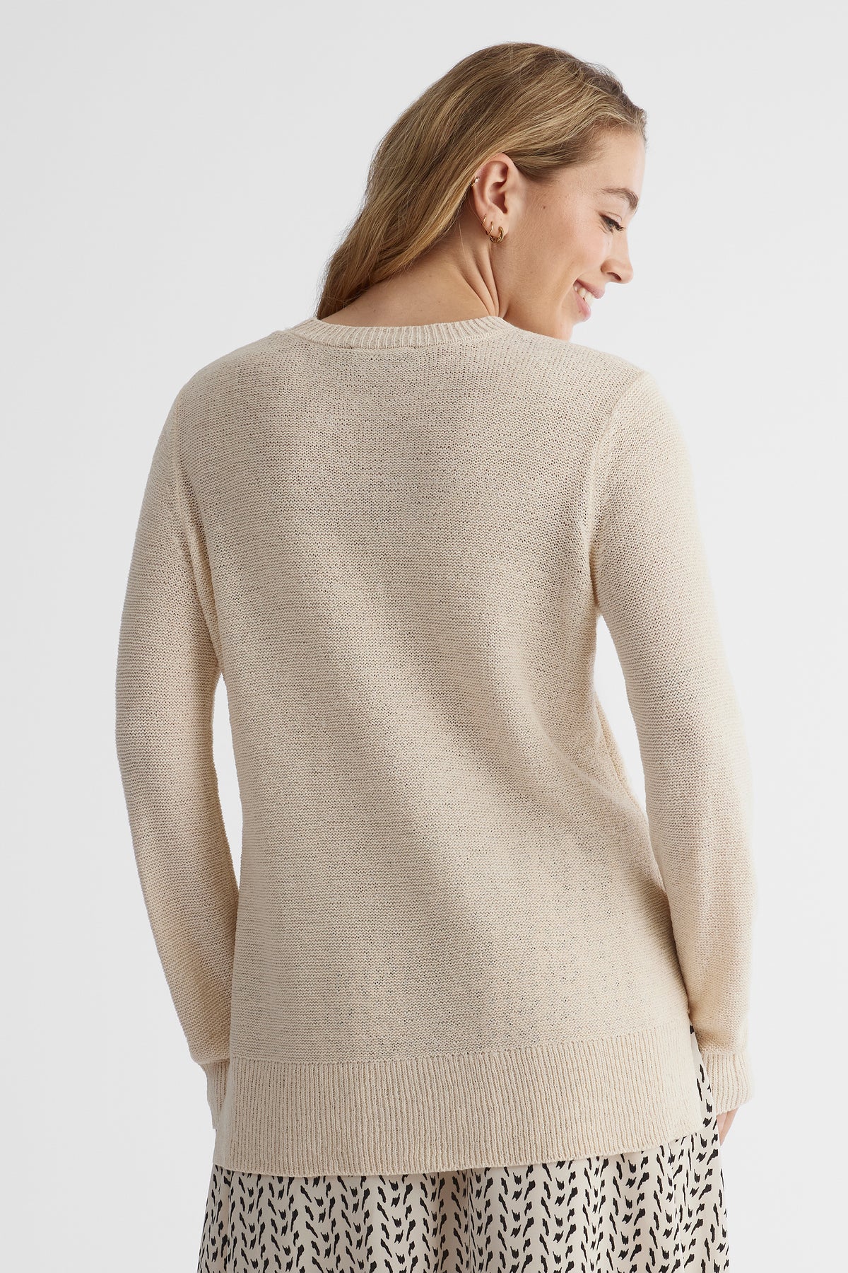 Chandail ouaté col rond coupe régulière - Homme && BEIGE