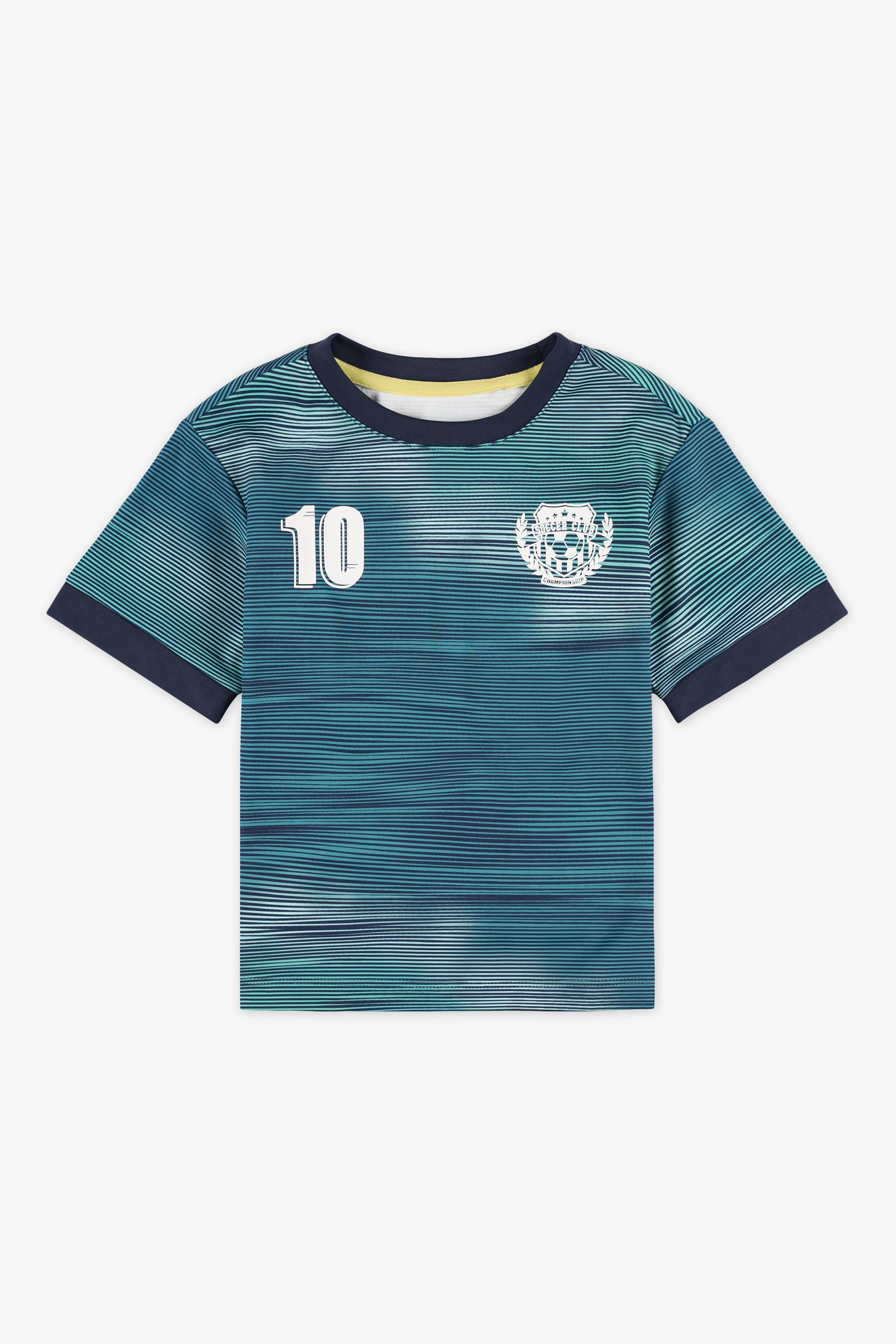 T-shirt soccer respirant graphique - Enfant fille && TURQUOISE/MULTI