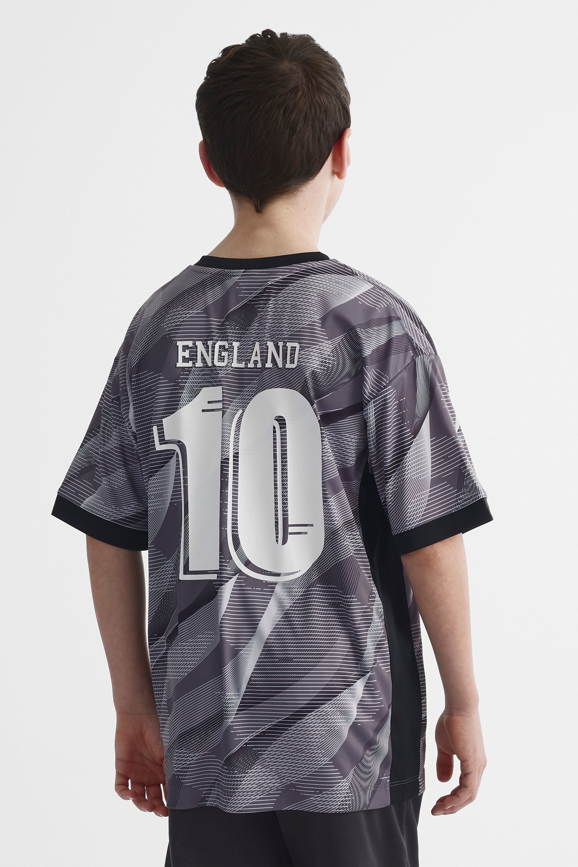 T-shirt soccer technique graphique - Ado garçon && GRIS MULTI