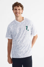 T-shirt soccer athlétique technique - Homme && BLANC MULTI