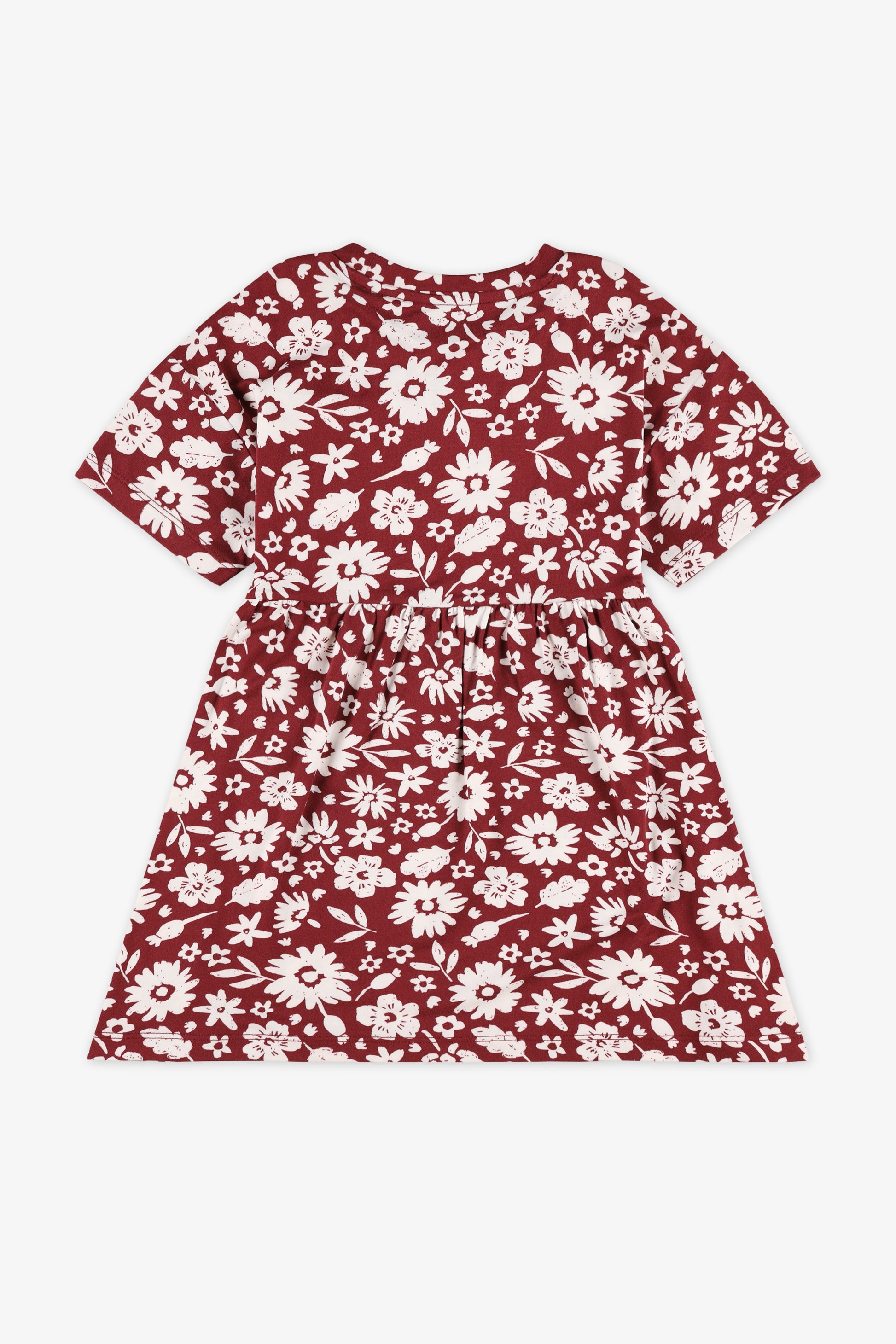 Robe imprimé - Enfant fille && ROUGE VIN