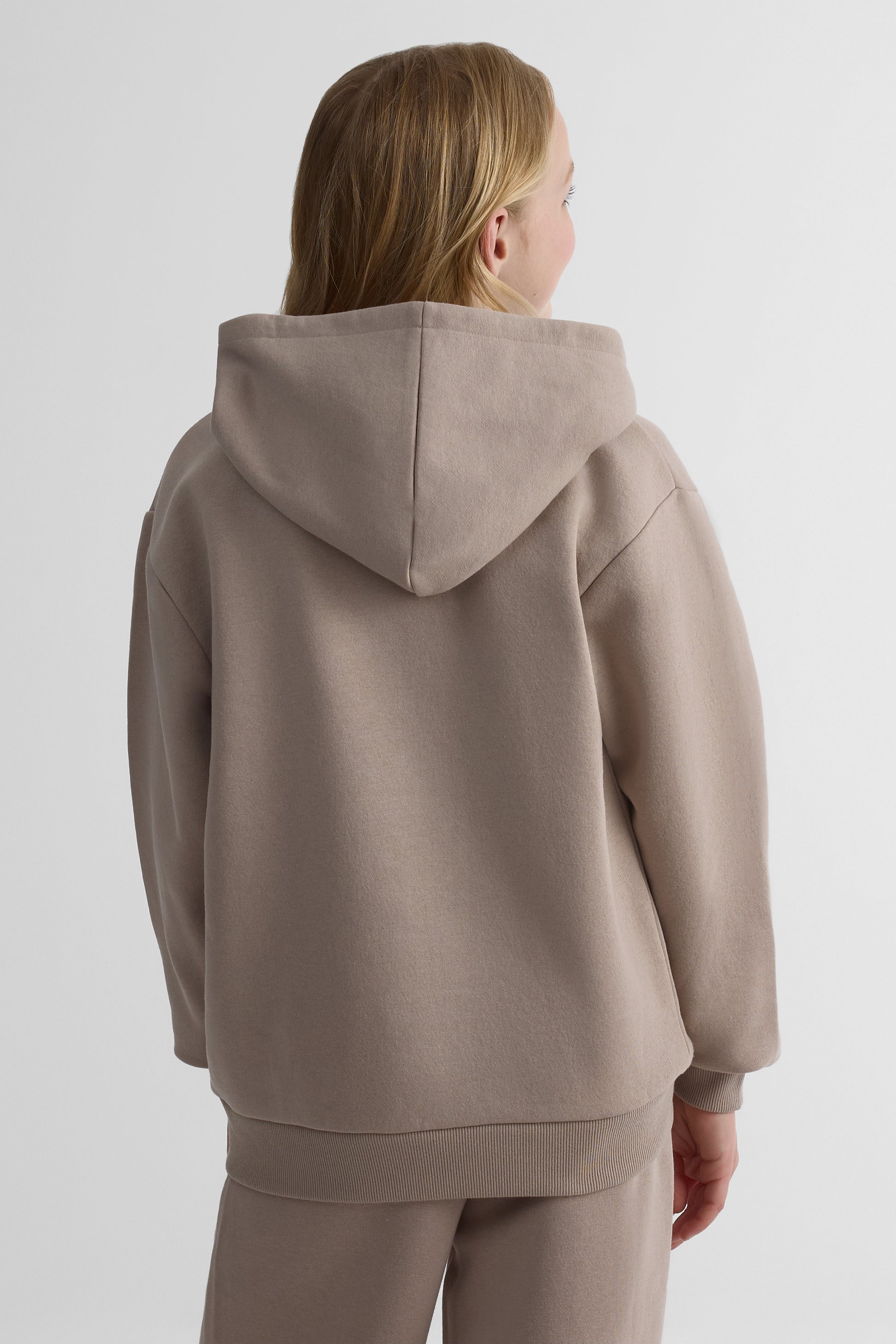 Chandail ouaté à capuchon - Ado fille && TAUPE