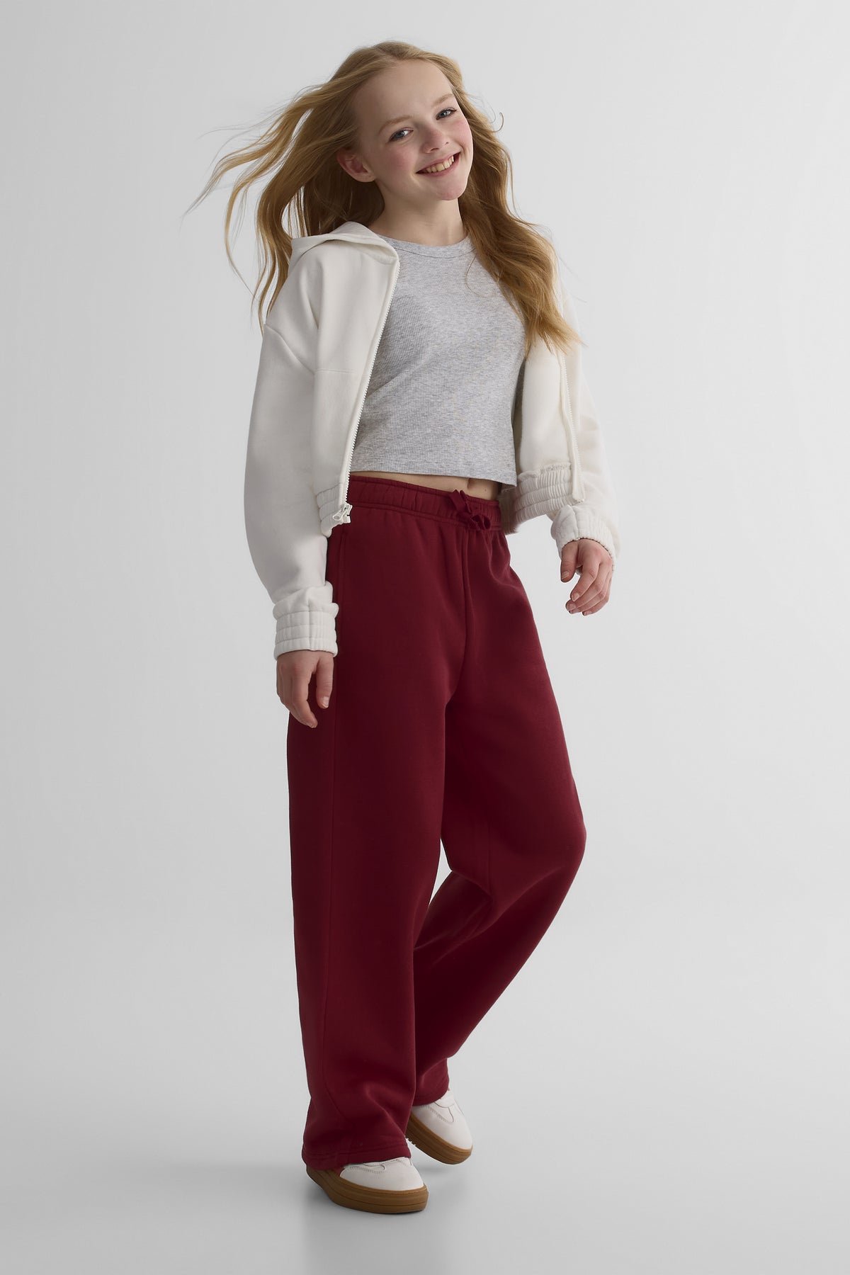Pantalon ouaté - Ado fille && ROUGE VIN