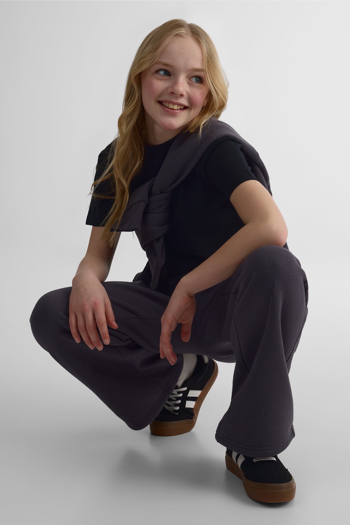 Pantalon ouaté - Ado fille && CHARBON
