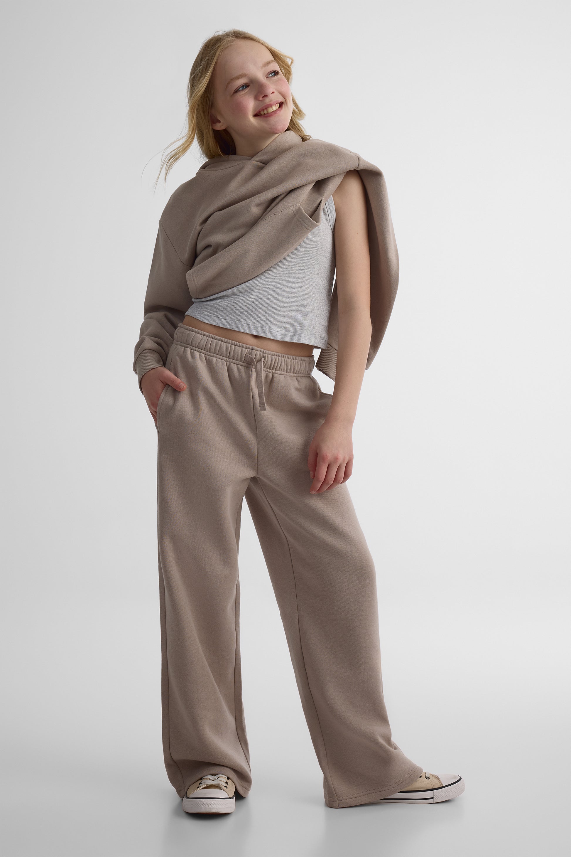 Pantalon ouaté - Ado fille && TAUPE
