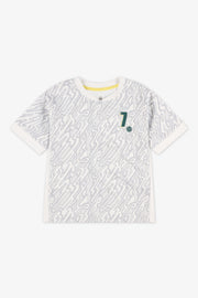 T-shirt soccer graphique respirant - Enfant garçon && BLANC MULTI