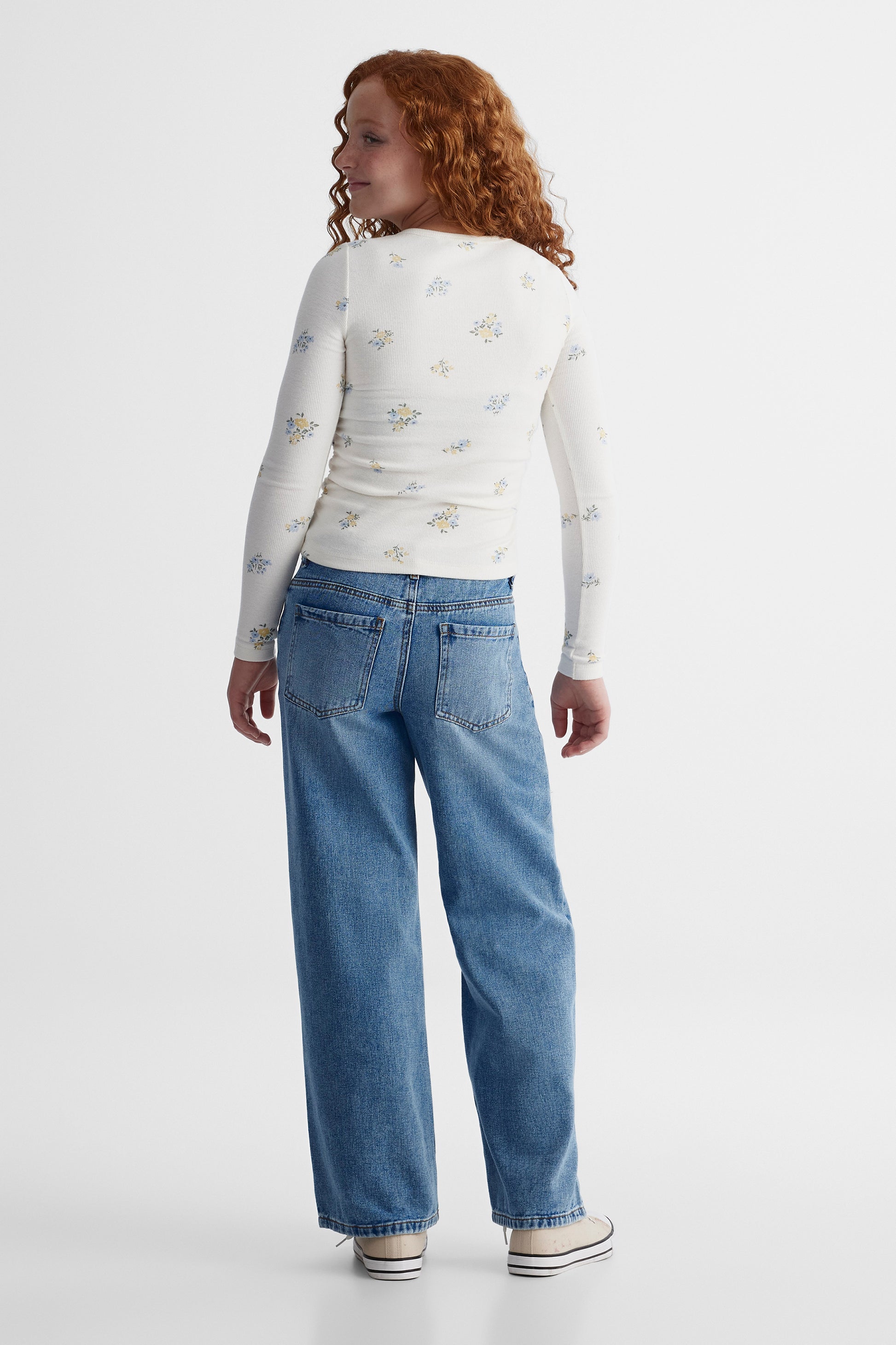 Jean denim - Ado fille && DENIM MOYEN
