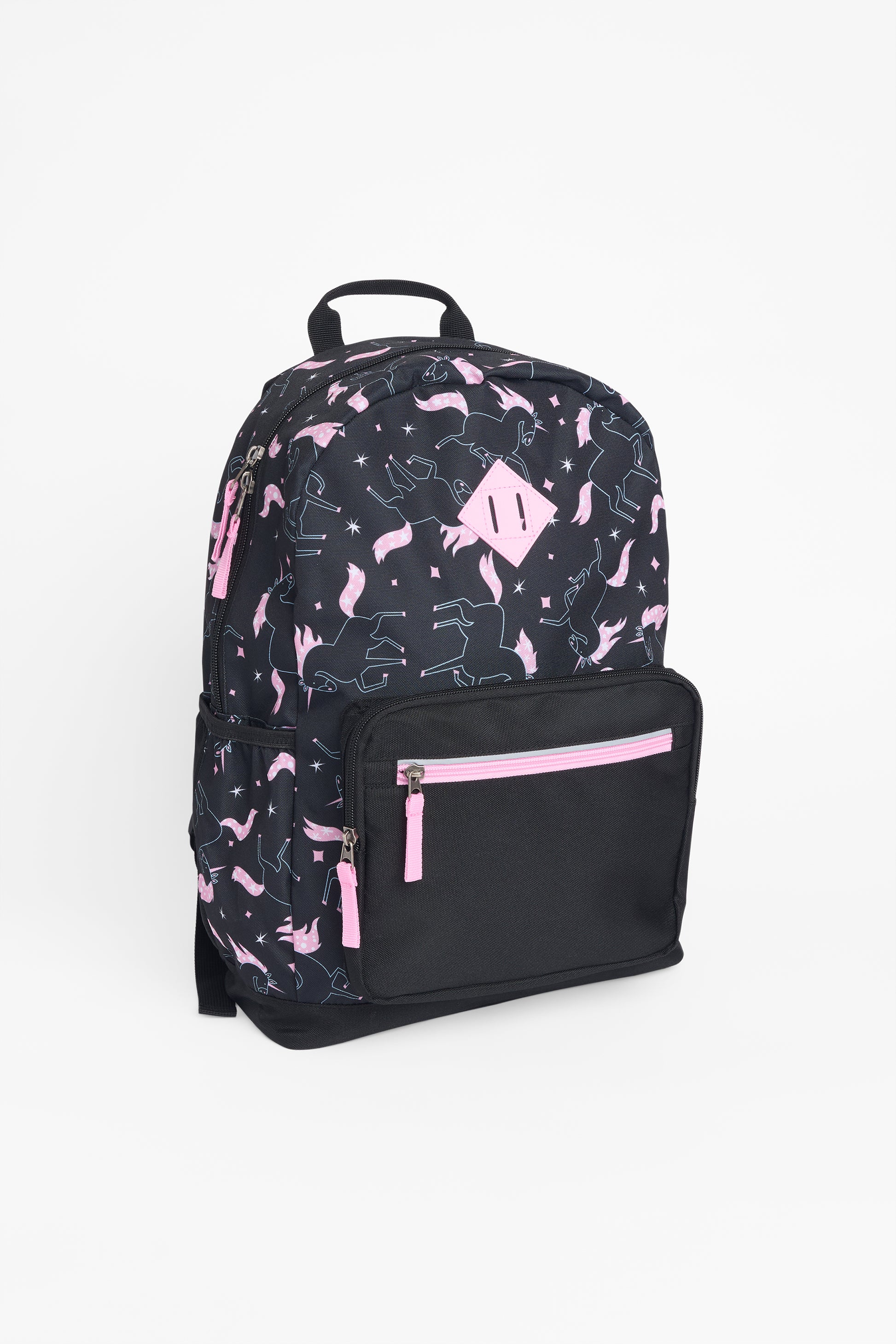 Sac à dos scolaire en polyester Oxford - Enfant fille && NOIR/MULTI