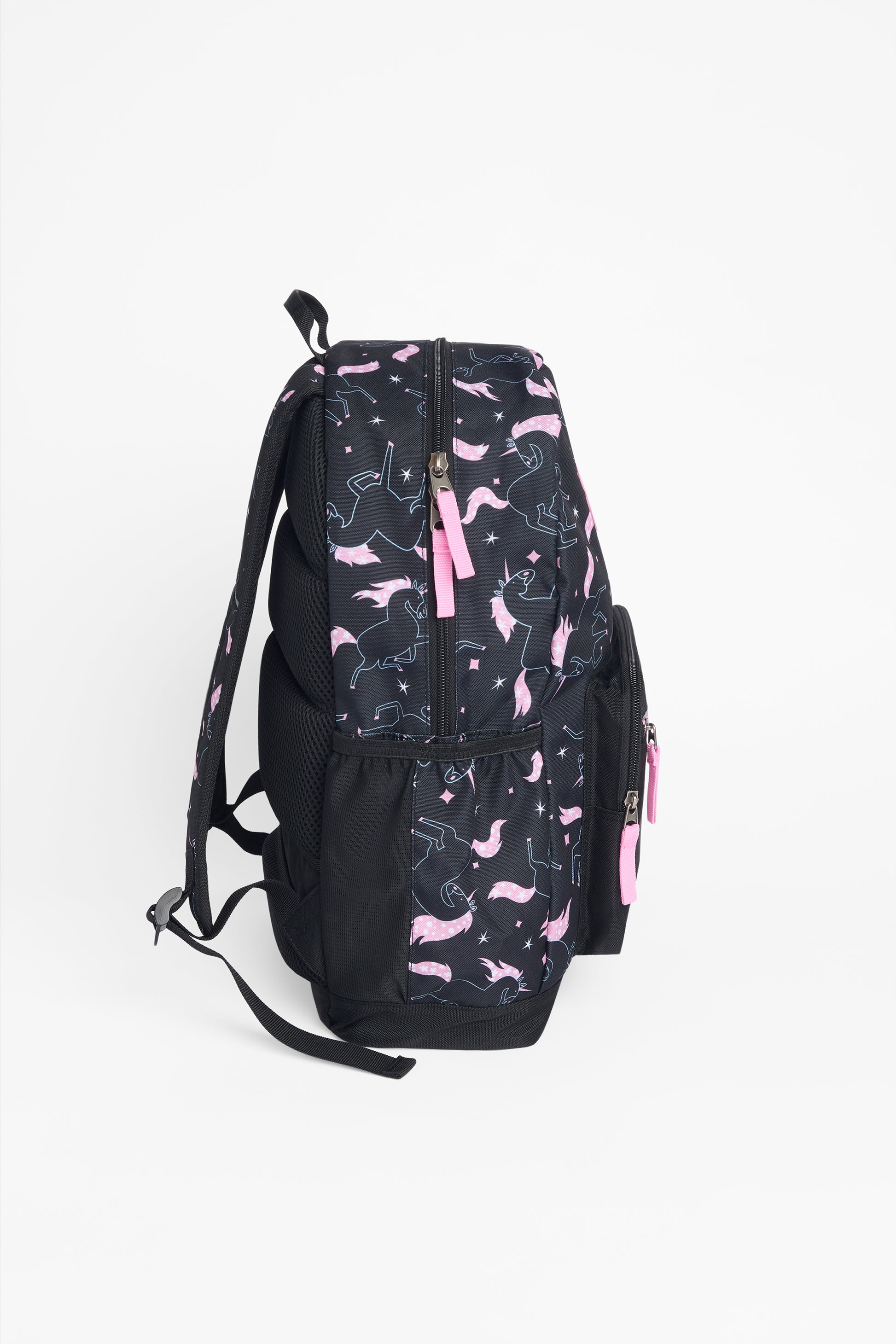 Sac à dos scolaire en polyester Oxford - Enfant fille && NOIR/MULTI