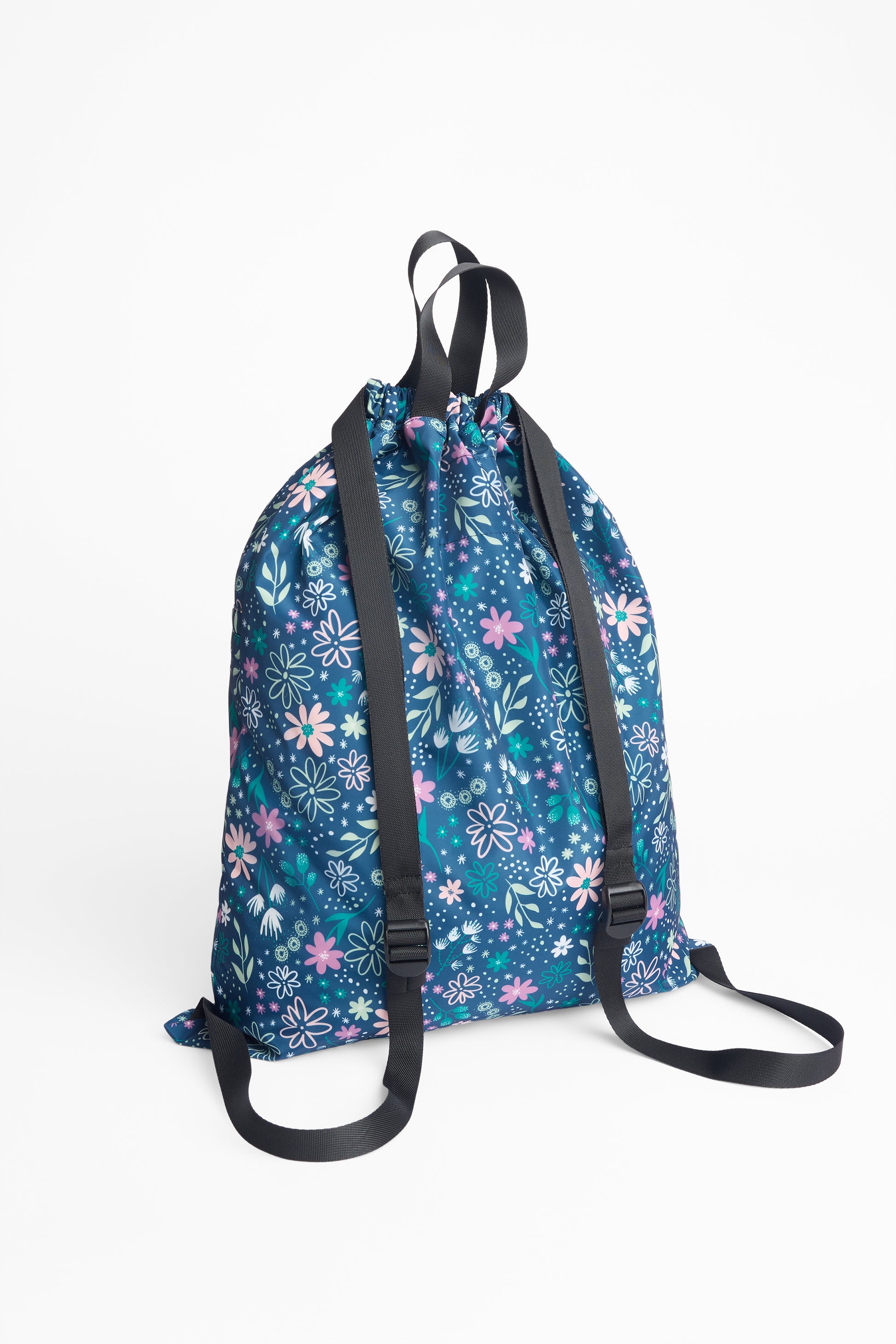 Sac à souliers à cordons en polyester - Enfant fille && BLEU MULTI
