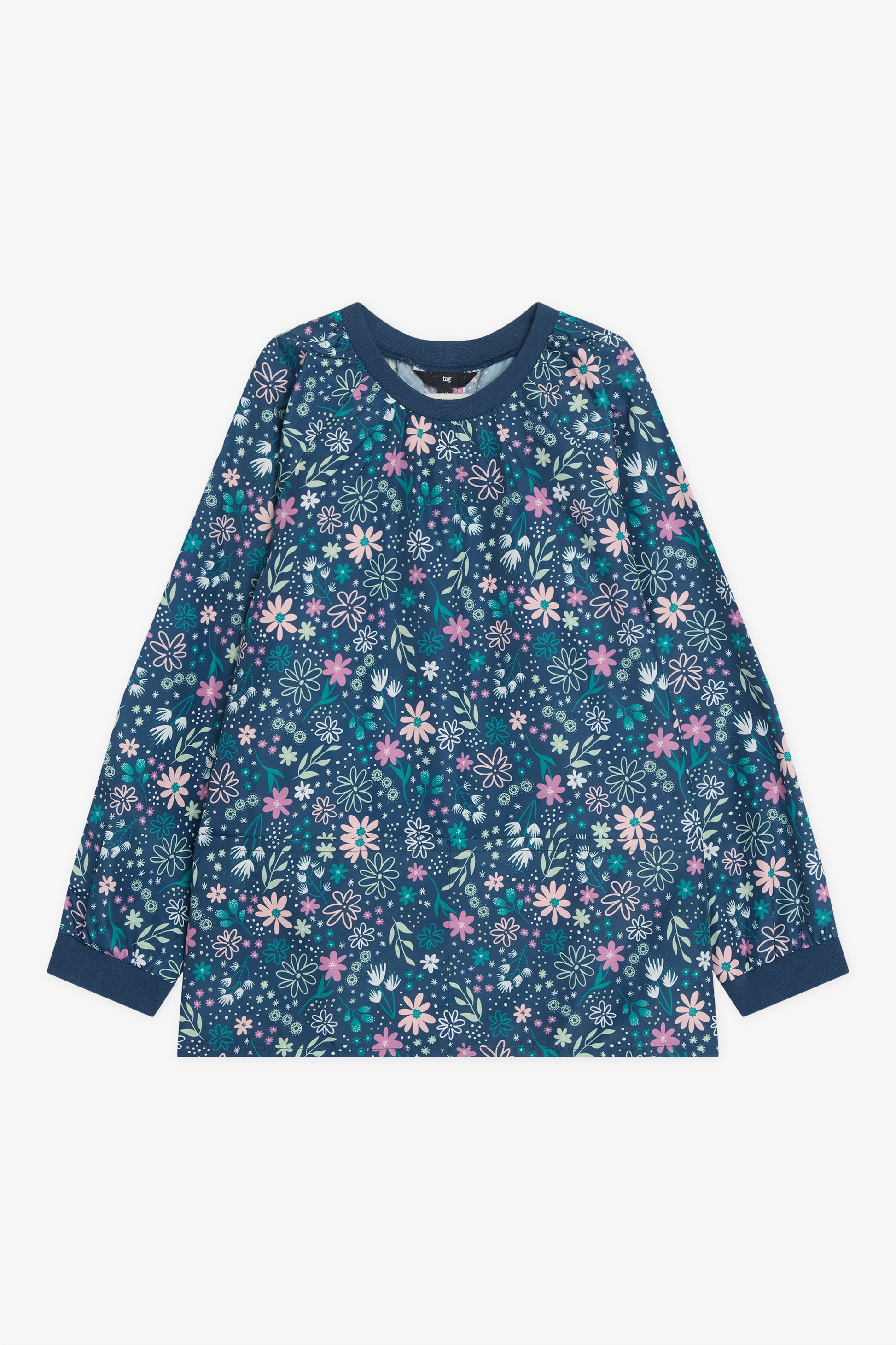 Sarrau d'école en polyester tissé - Enfant fille && BLEU MULTI