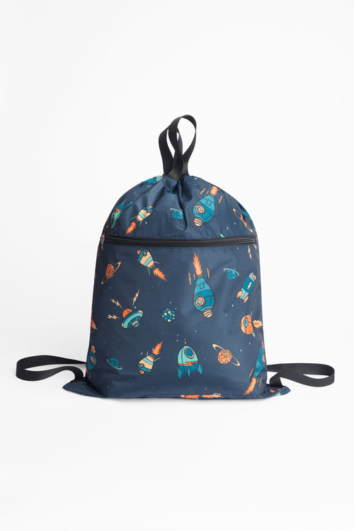Sac à souliers cordons en polyester - Enfant garçon && MARIN/MULTI