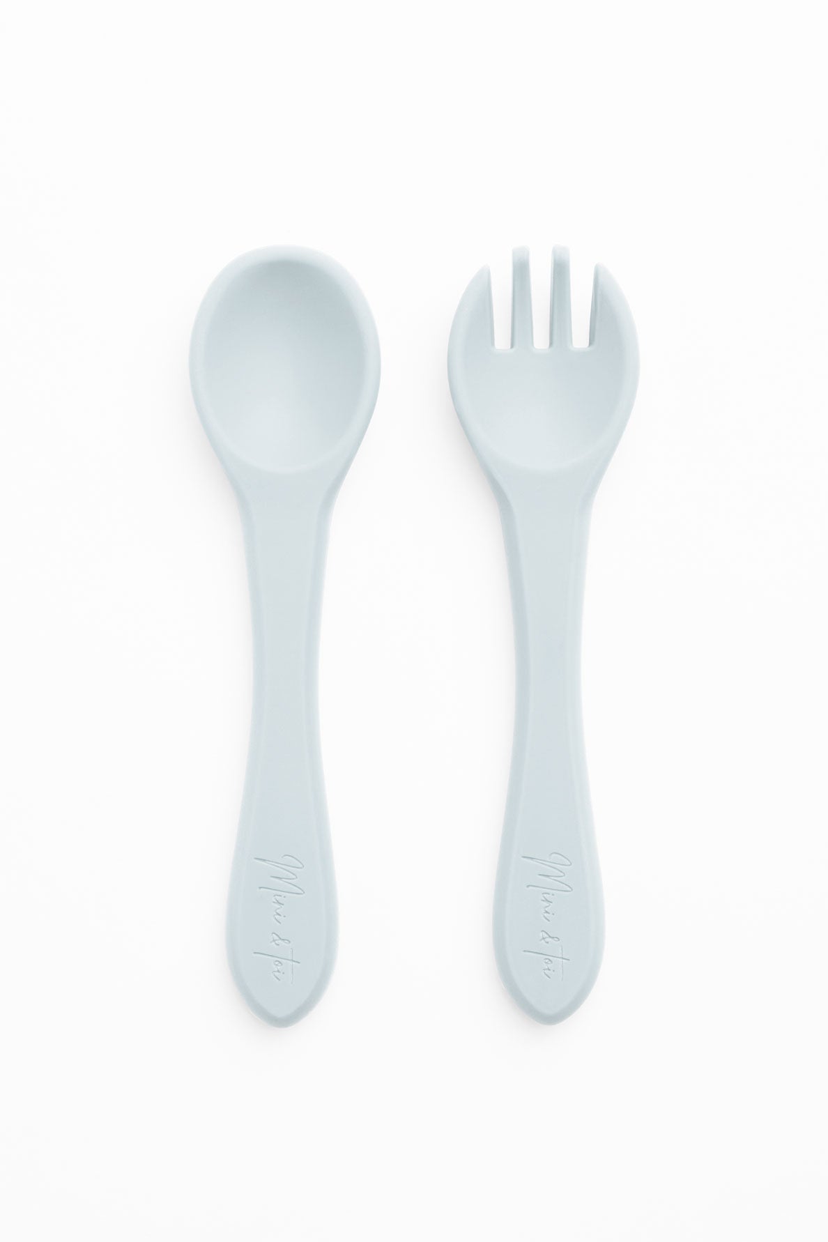 Cuillère et fourchette d'apprentissage - Bébé garçon && BLEU