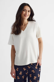 Chandail manches courtes - Femme && BEIGE