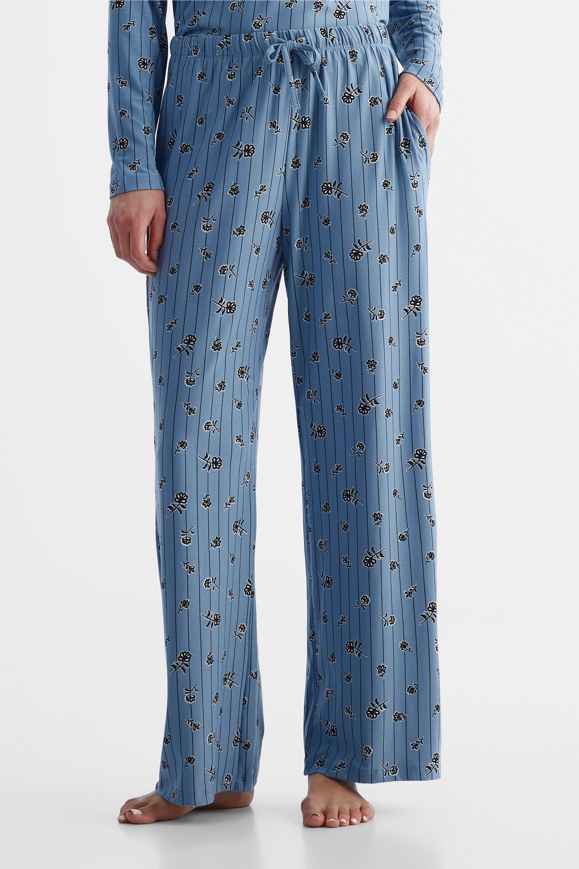 Pantalon - Femme && BLEU MULTI