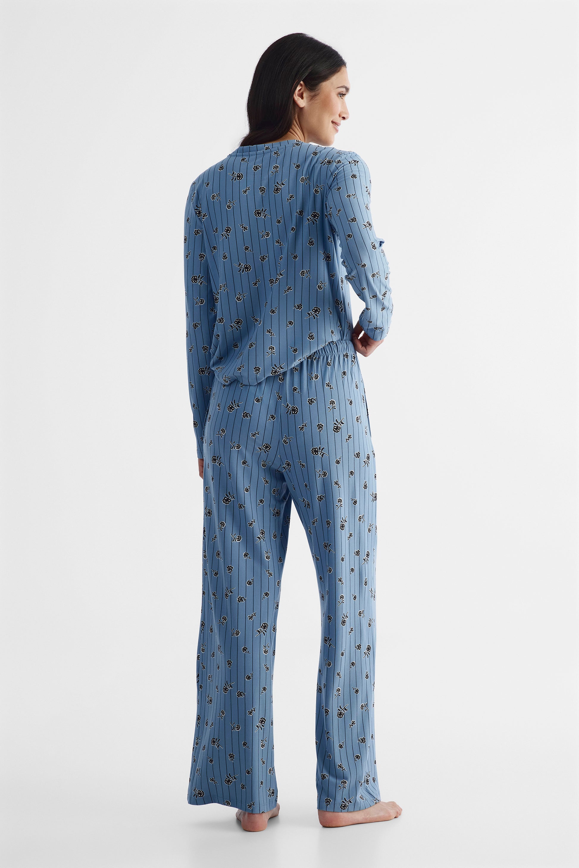 Pantalon - Femme && BLEU MULTI