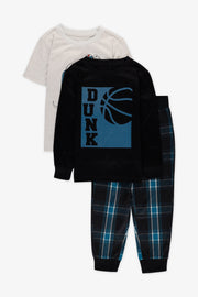 Pyjama 3 pièces imprimé - Enfant garçon && NOIR