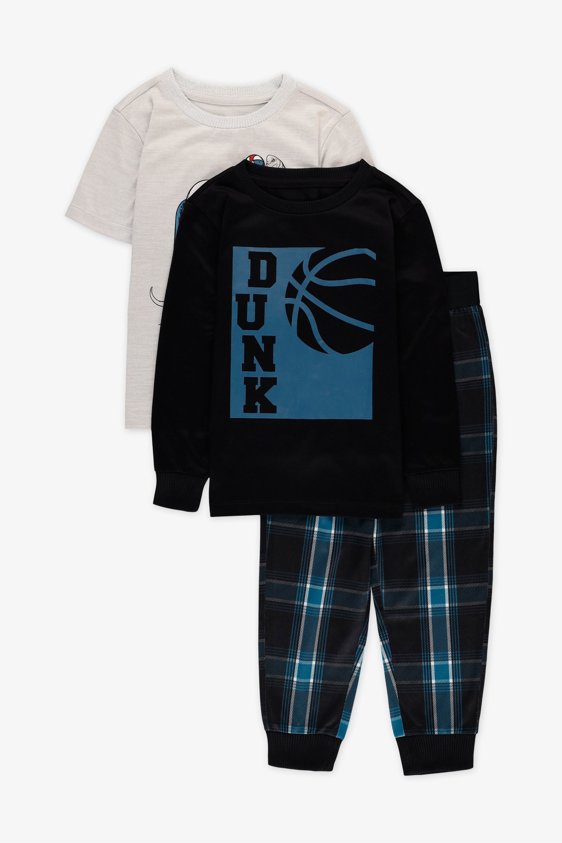 Pyjama 3 pièces imprimé - Enfant garçon && NOIR