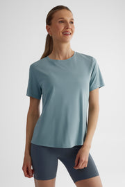 Chandail manches courtes - Femme && TURQUOISE