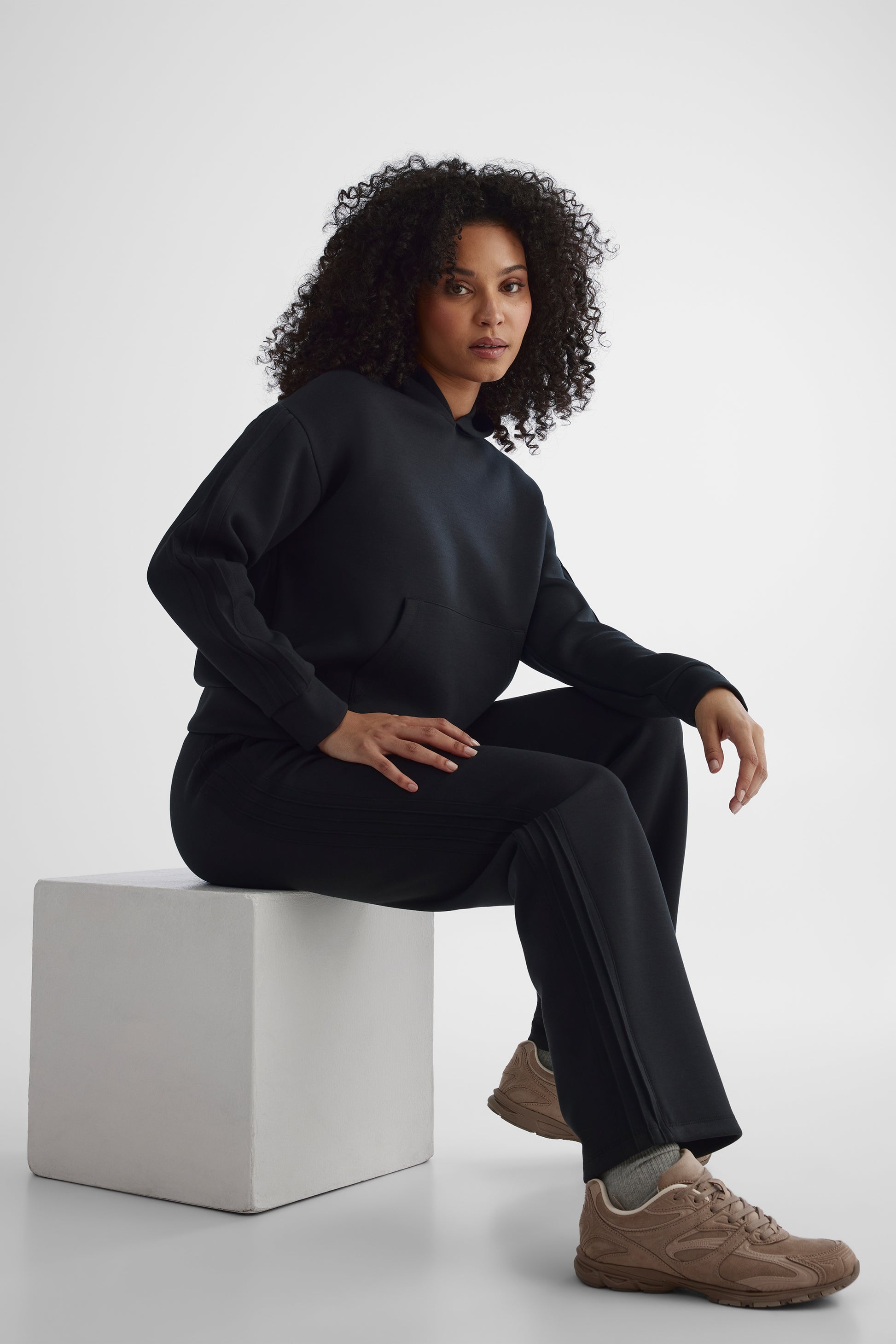 Pantalon jambe droite - Femme && NOIR