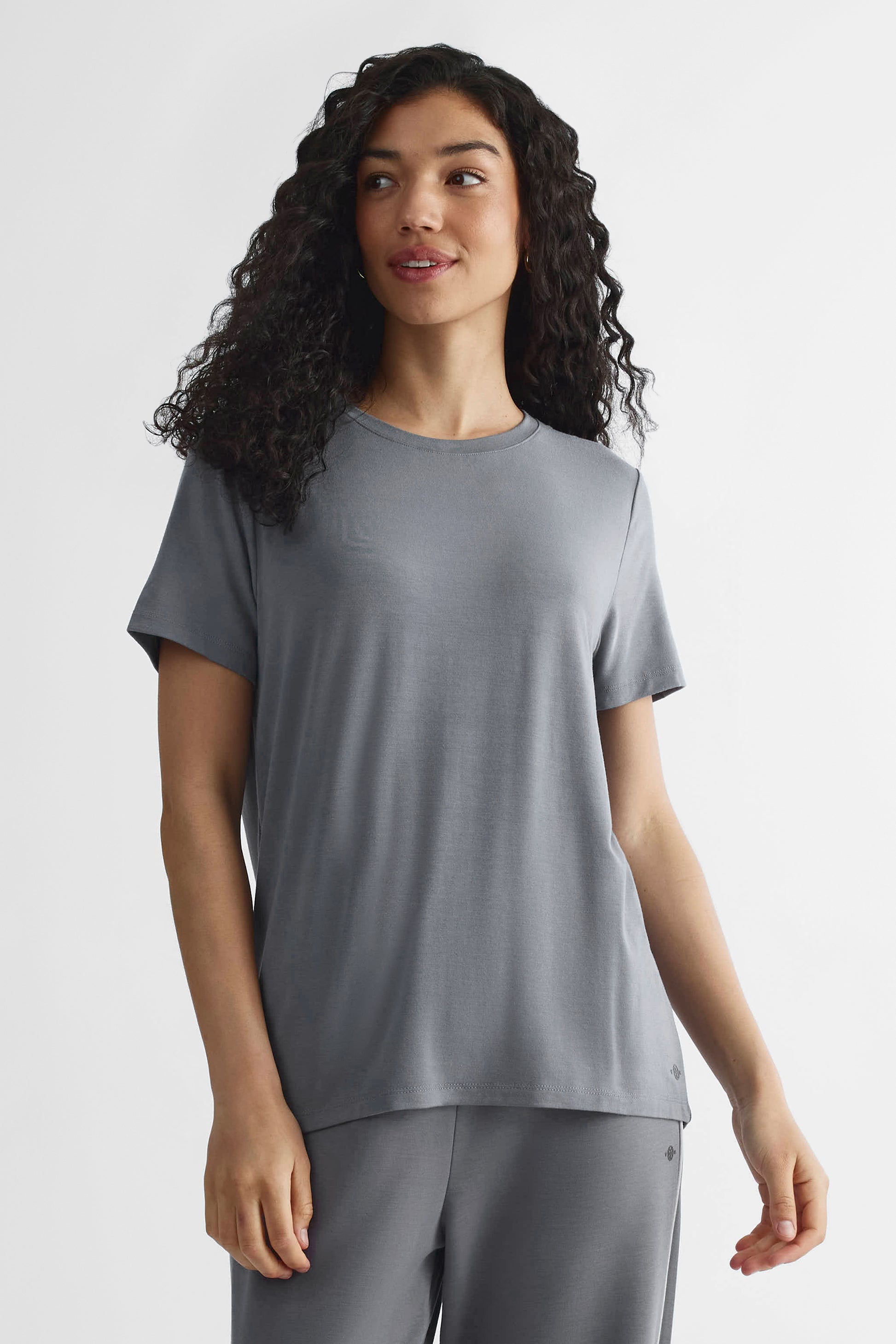 Chandail manches courtes - Femme && BLEU ACIER