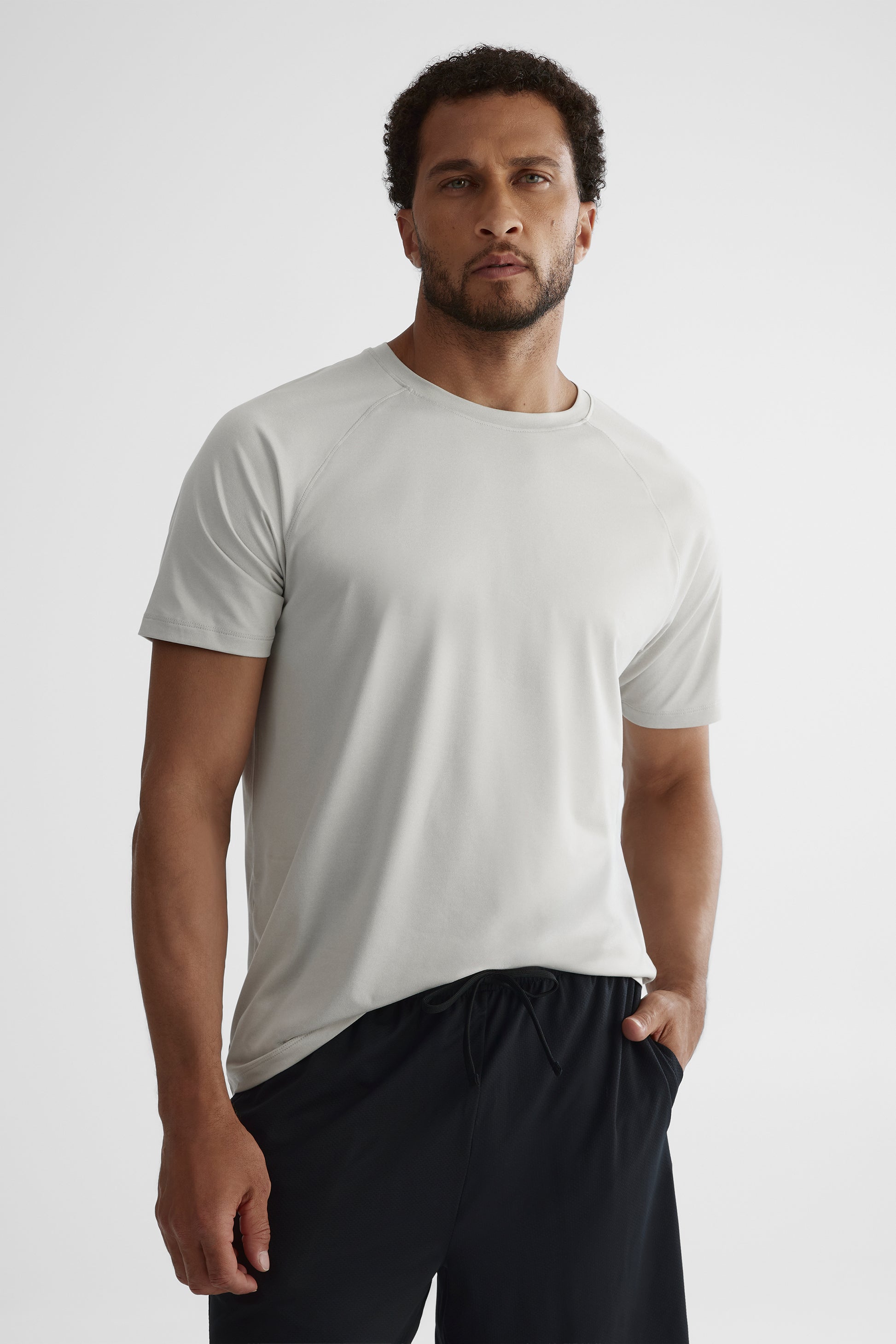 Chandail manches courtes - Homme && GRIS PALE